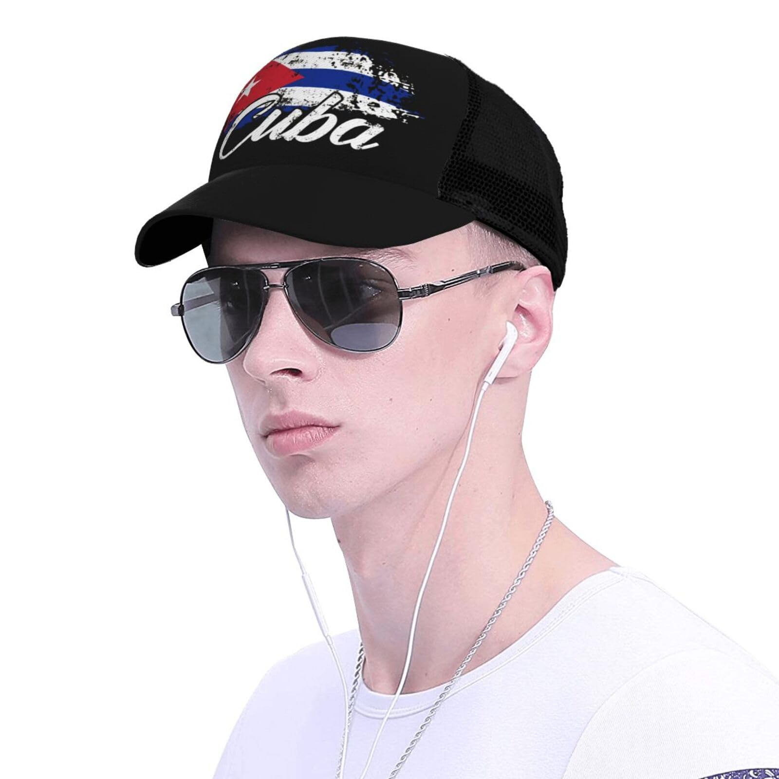 Cute Funny Cuba Flag Hat Men Women Adjustable Flag Baseball Hat Outdoor Cap for Women Men