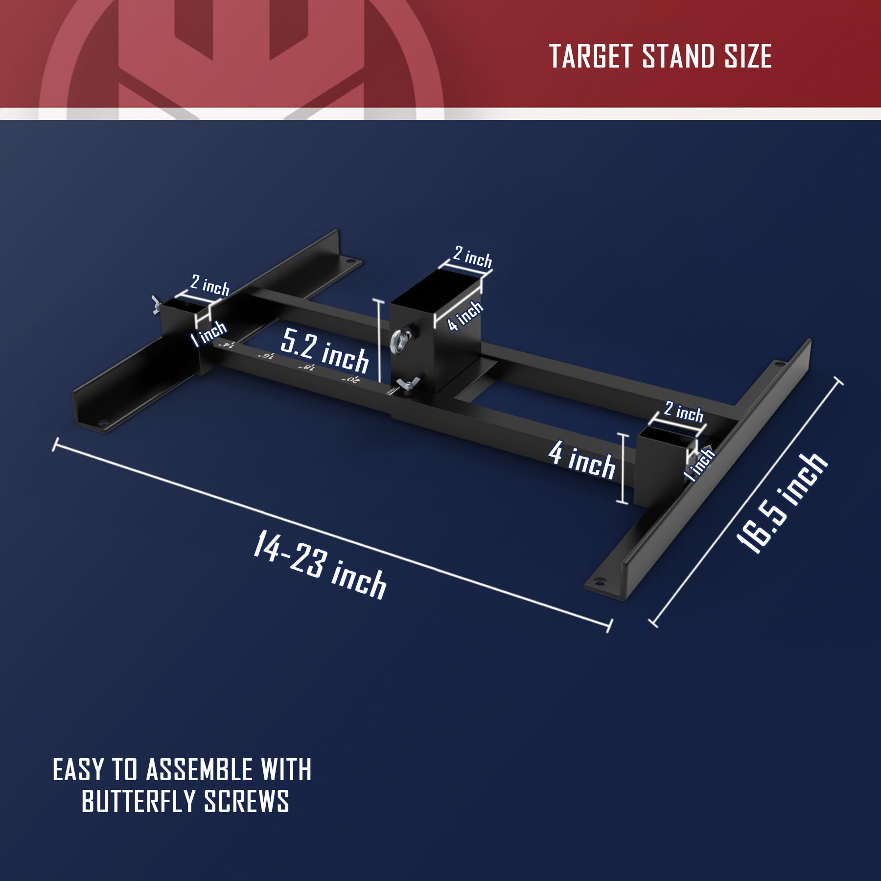 KNINE OUTDOORS Target Stand System 12x20 inch AR500 Steel Hostage Reactive Shooting Target 3/8" Thick with 2x4 Target Stand Kit (12x20 inch and 3/8" Thick Target Stand System)