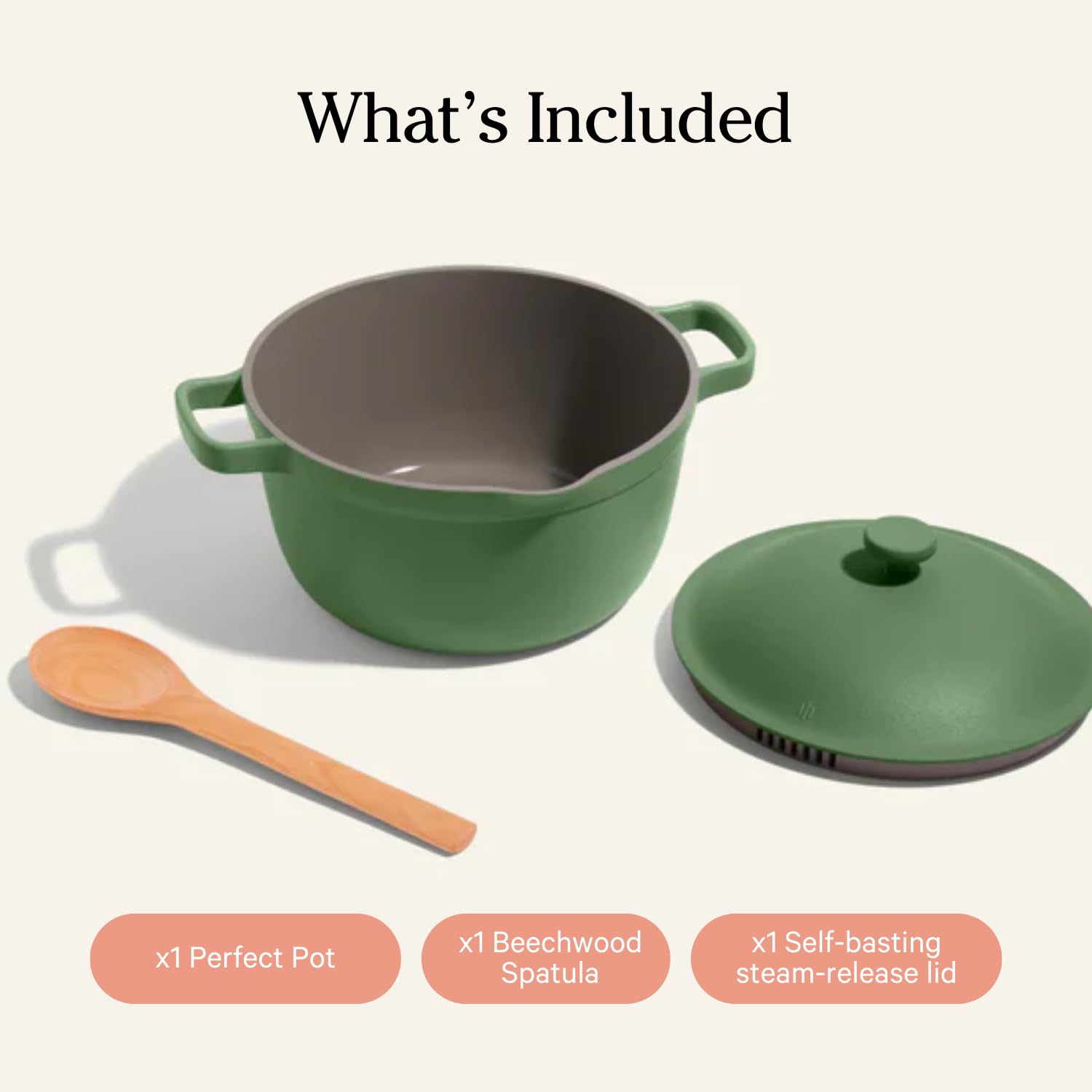 Our Place Perfect Pot - Mini. Nonstick Ceramic Sauce Pan with Lid | Versatile Cookware for Stovetop and Oven | Steam, Bake, Braise, Roast | PTFE and PFOA-Free | Toxin-Free, Easy to Clean | Sage