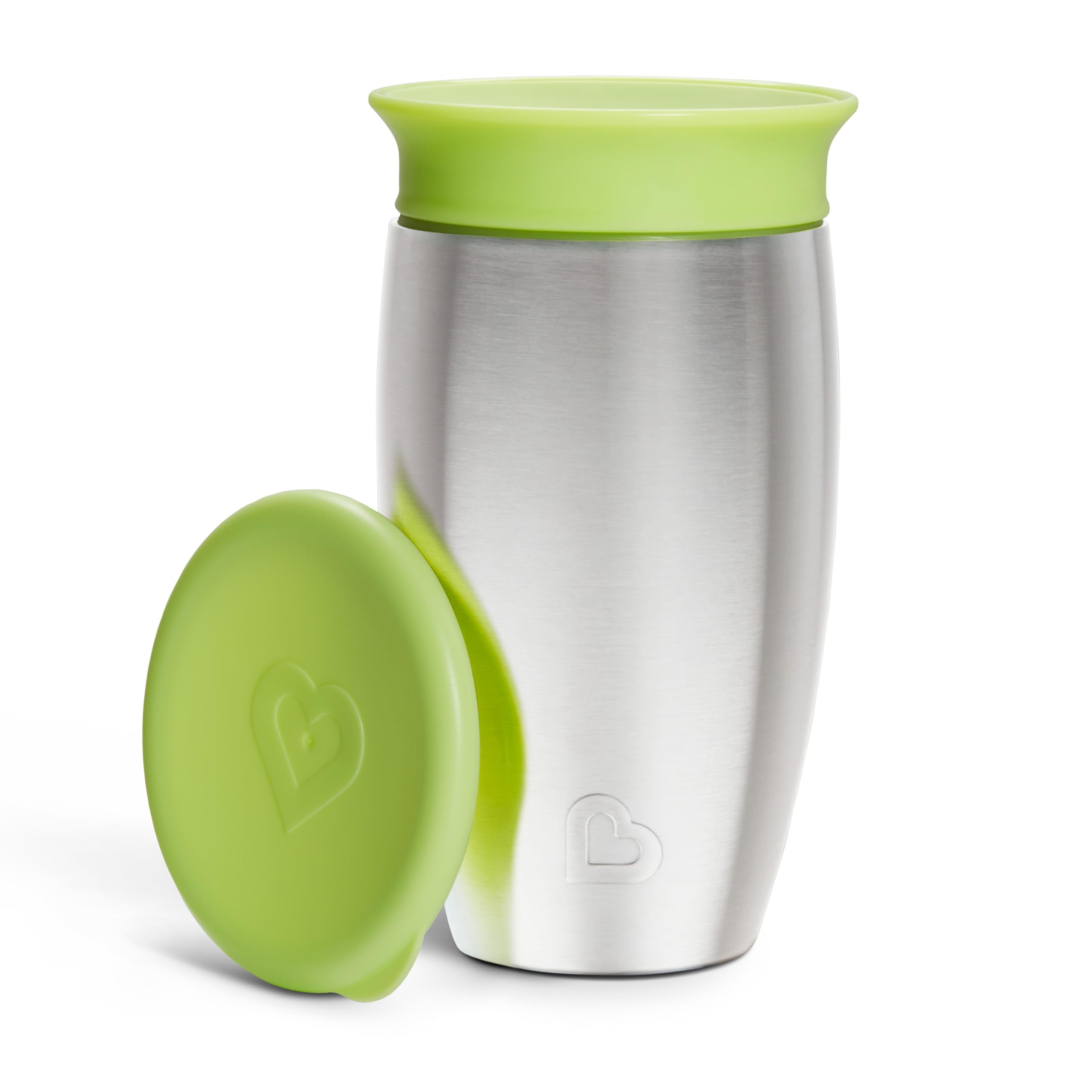 Munchkin Sippy Cup for Toddlers, Miracle 360 Stainless Steel, 10 Ounce, Green