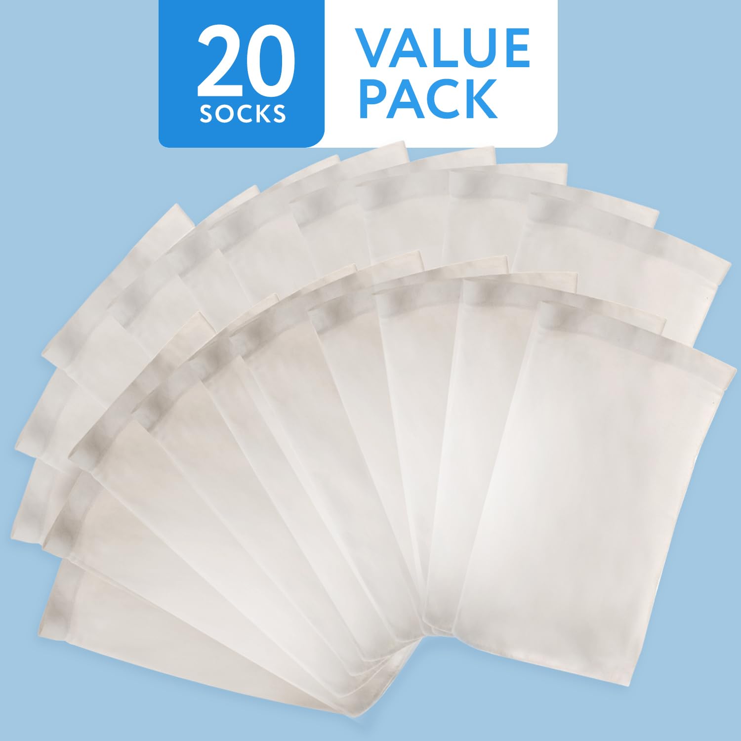 Impresa 20-Pack of Pool Skimmer Socks - Excellent Savers for Pool Baskets and Skimmers - Ideal for Inground or Above Ground Pools - Filters Debris and Other Small Particles