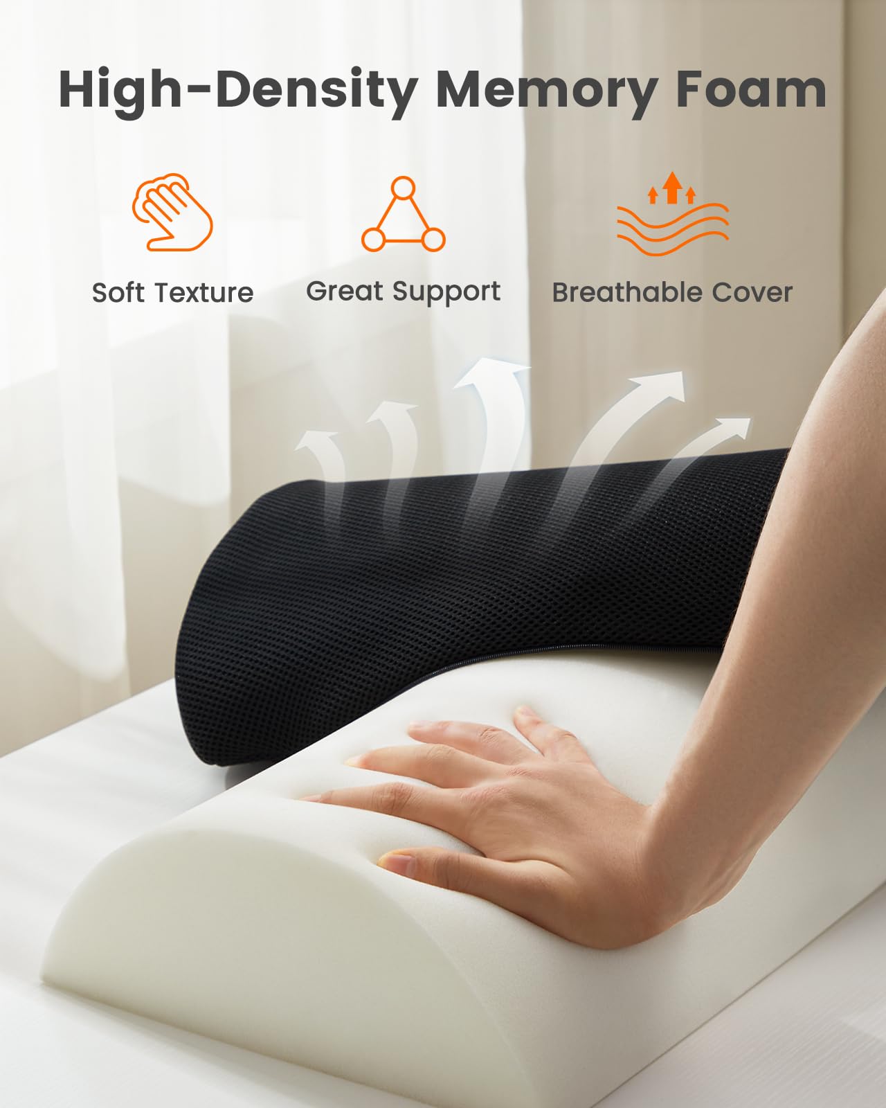 ErGear Foot Rest for Under Desk at Work with 2 Height Options, Under Desk Footrest with Ergonomic Memory Foam, Desk Foot Stool with Washable Cover for Body Pressure Points Balance,at Home, Office