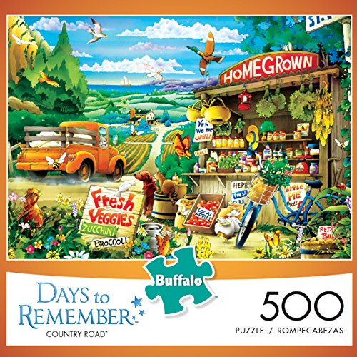 Buffalo Games - Days to Remember - Country Road - 500 Piece Jigsaw Puzzle Multicolor, 21.25"L X 15"W