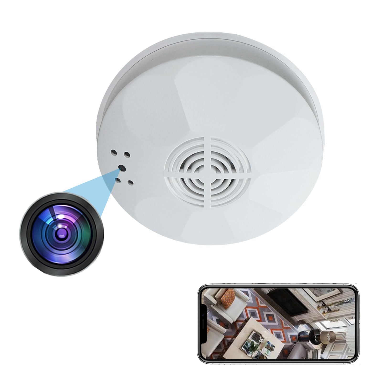 ULar Hidden Camera | Spy Camera Smoke Detector | 4K HD Clarity | Wi-Fi Monitoring | Night Vision | Motion Detection | Perfect for Indoor Security