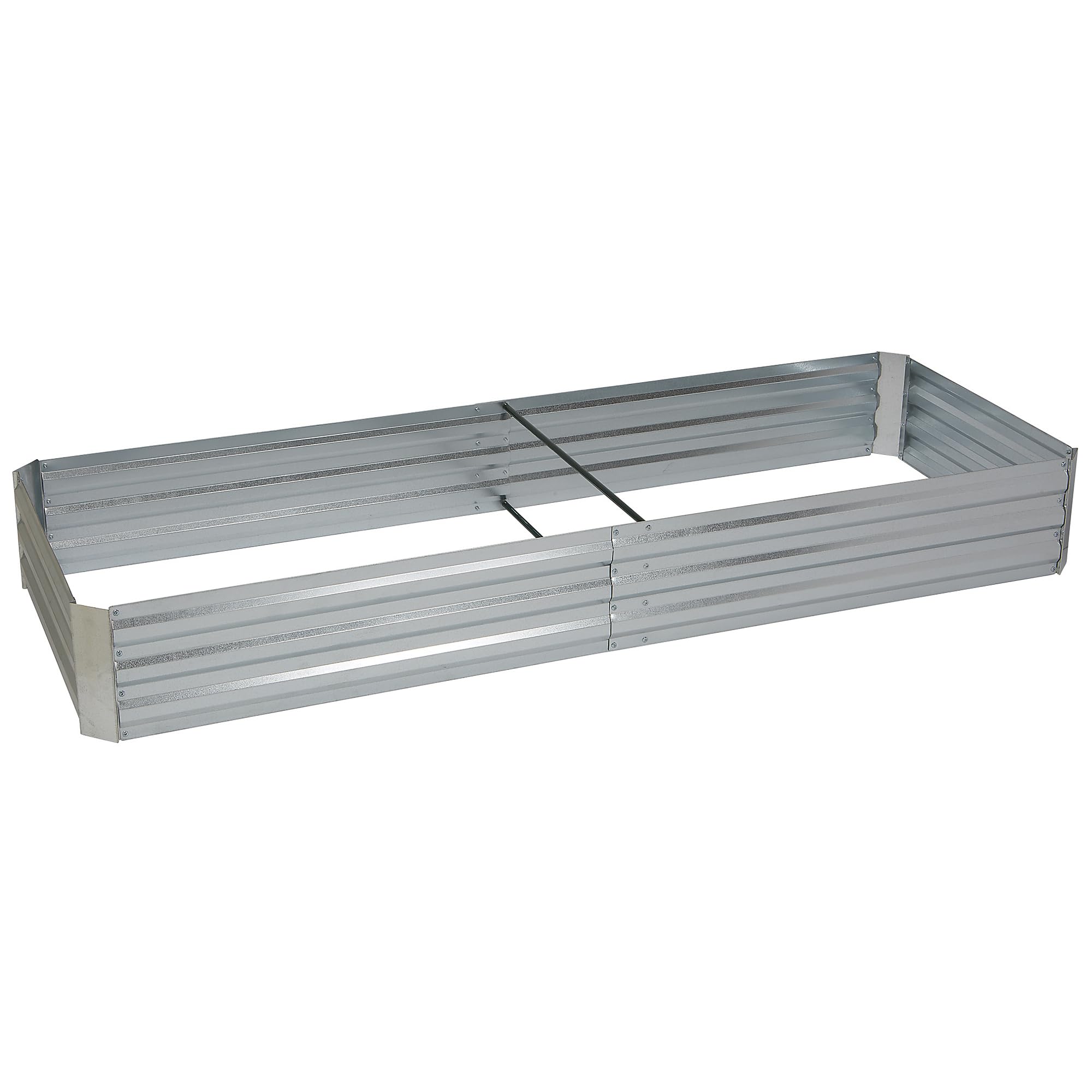 Ironton Galvanized Steel Raised Garden Bed 8ft x 3ft Outdoor Planter Box Patio Planting Bed for Vegetable and Flower Gardens