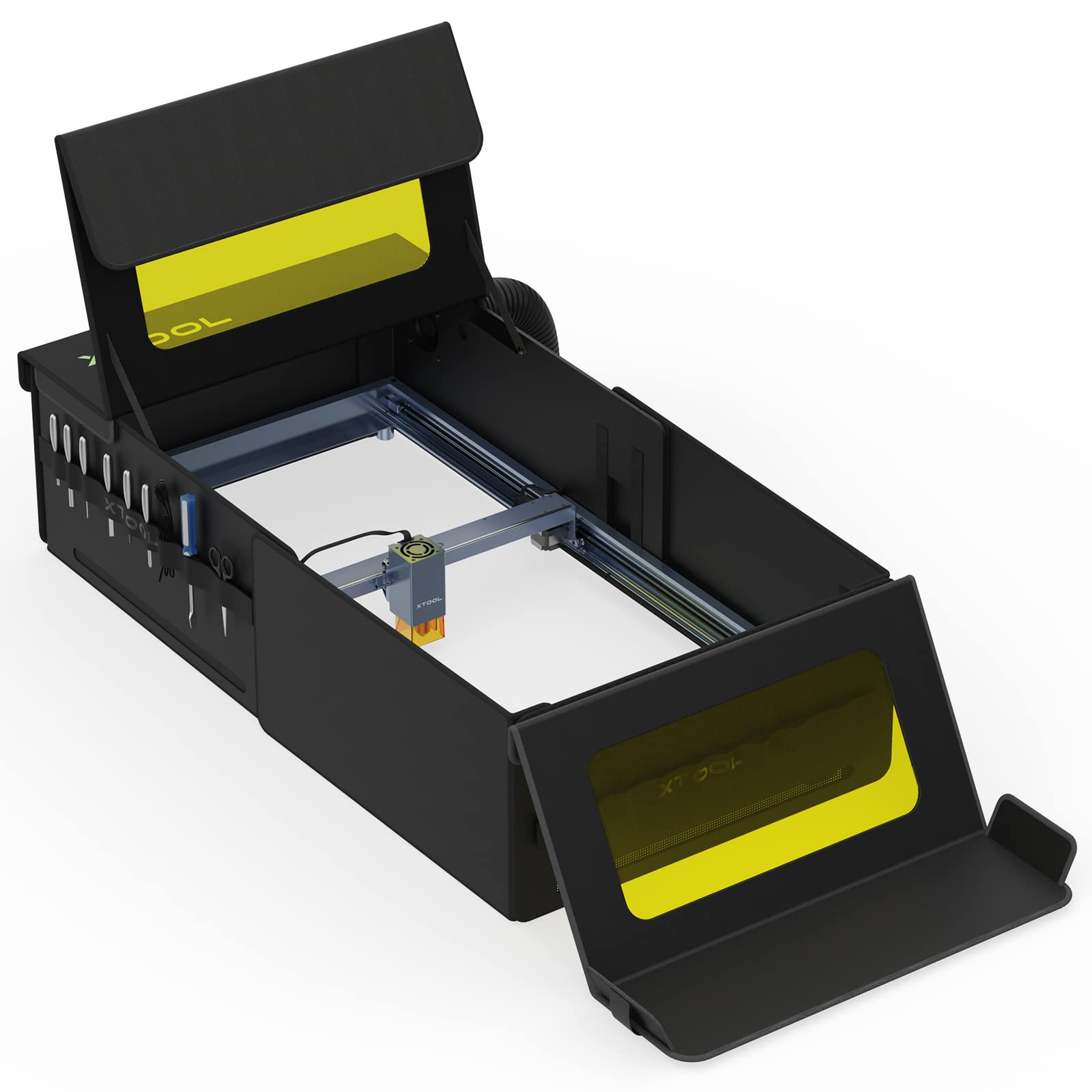 xTool Enclosure Max, Portable & Foldable Cover for Laser Engraver, Fireproof, Safety & Health Protective for xTool D1/D1 Pro and Other Open Laser Cutter, 46.45''x''24 x12.2''