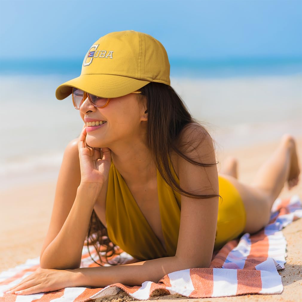 Speedy Pros Soft Baseball Cap Cuba Cuban Embroidery Flags Country Twill Cotton Nation Dad Hats for Men & Women Navy Design Only