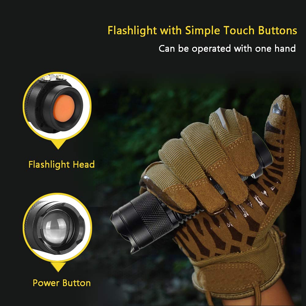 AuKvi High Power Red Light Flashlight,Mini Red Flashlight,Single Mode Red LED Flashlight, Zoomable Red Light Torch for Astronomy Aviation Night Observation