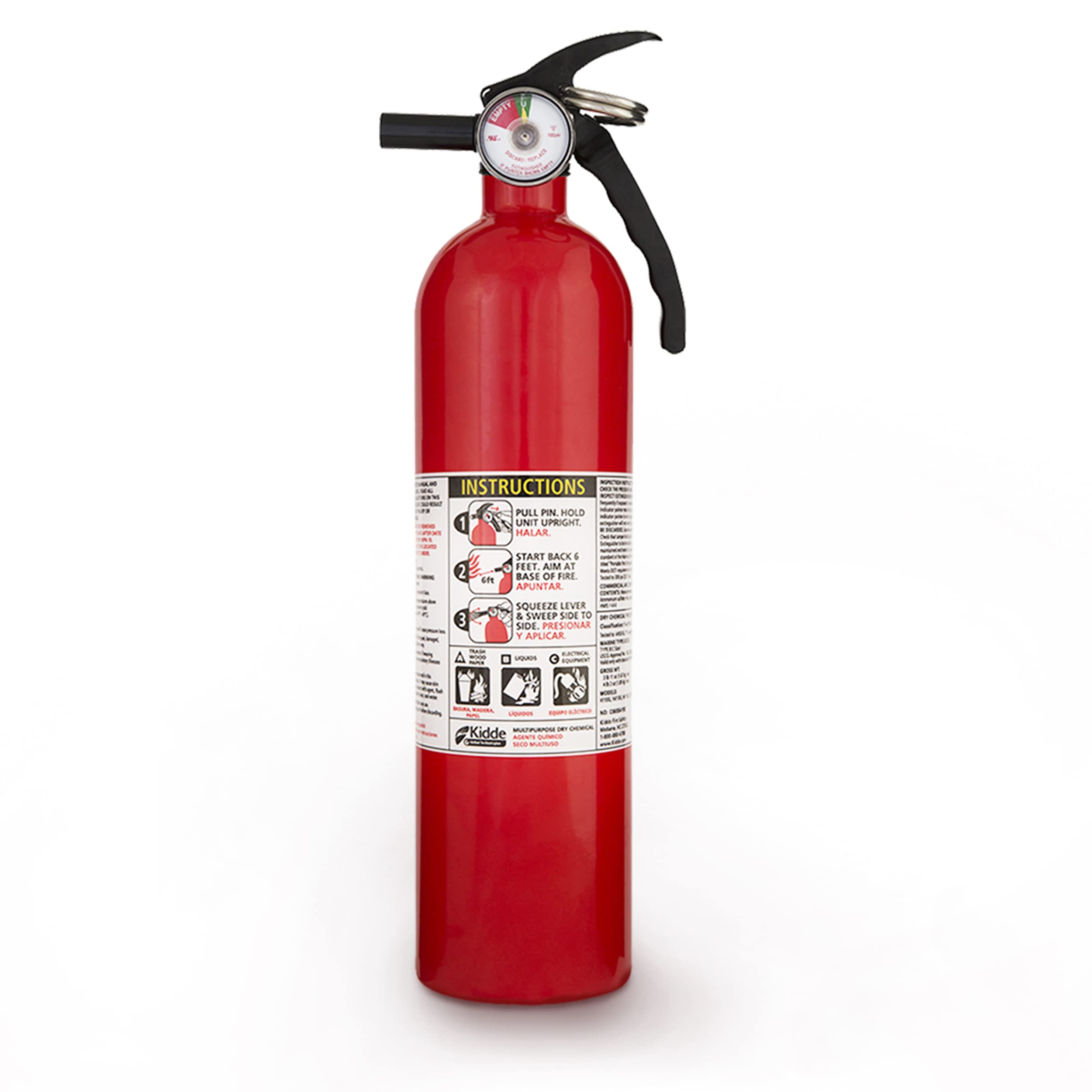 Kidde FA110 Multi Purpose Fire Extinguishers for The House and Boat with Wall Mount Bracket, (Rating 1-A:10-B:C) 3 Pack, Includes Wholesalehome Fire Blanket