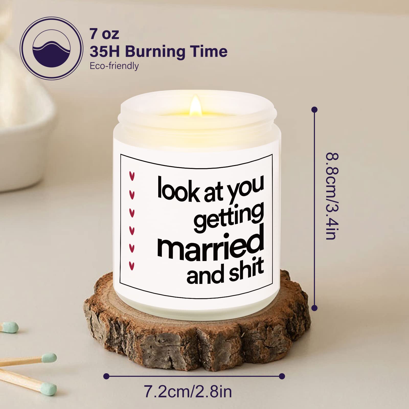 BaubleDazz Funny Wedding Gifts, Bachelorette Gifts for Bride, Bridal Shower Gift for Bride- 7oz Lavender Scented Soy Wax Candle- Bride to Be Gifts for Her, Wedding Gifts for Bride