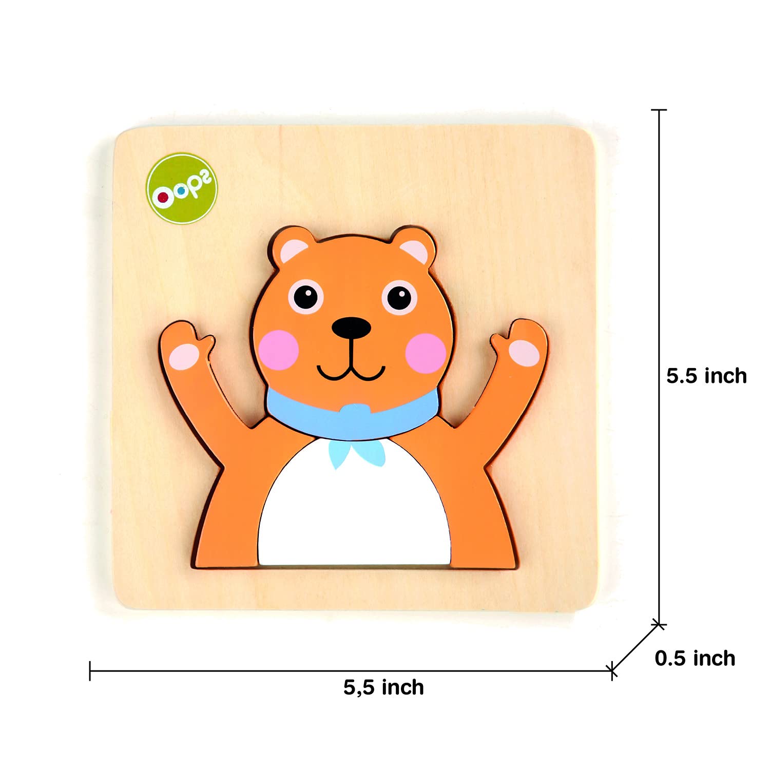 Oops Toddler Puzzle Build & Match, Bear