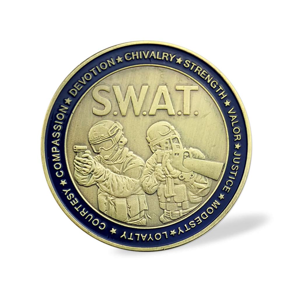 St. George Patron Saint of Armor Protect Us SWAT Police Challenge Coin Military Art Collectibles