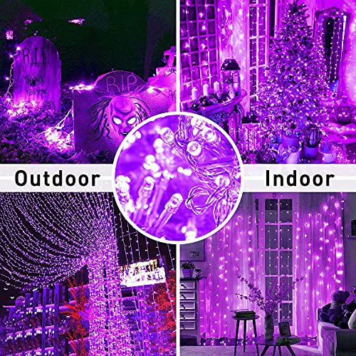 JMEXSUSS 500 LED Green Halloween Lights, 8 Modes 163 FT Green Lights Plug-in, Clear Wire Green Christmas String Lights Outdoor Waterproof for Halloween Christmas Tree Party
