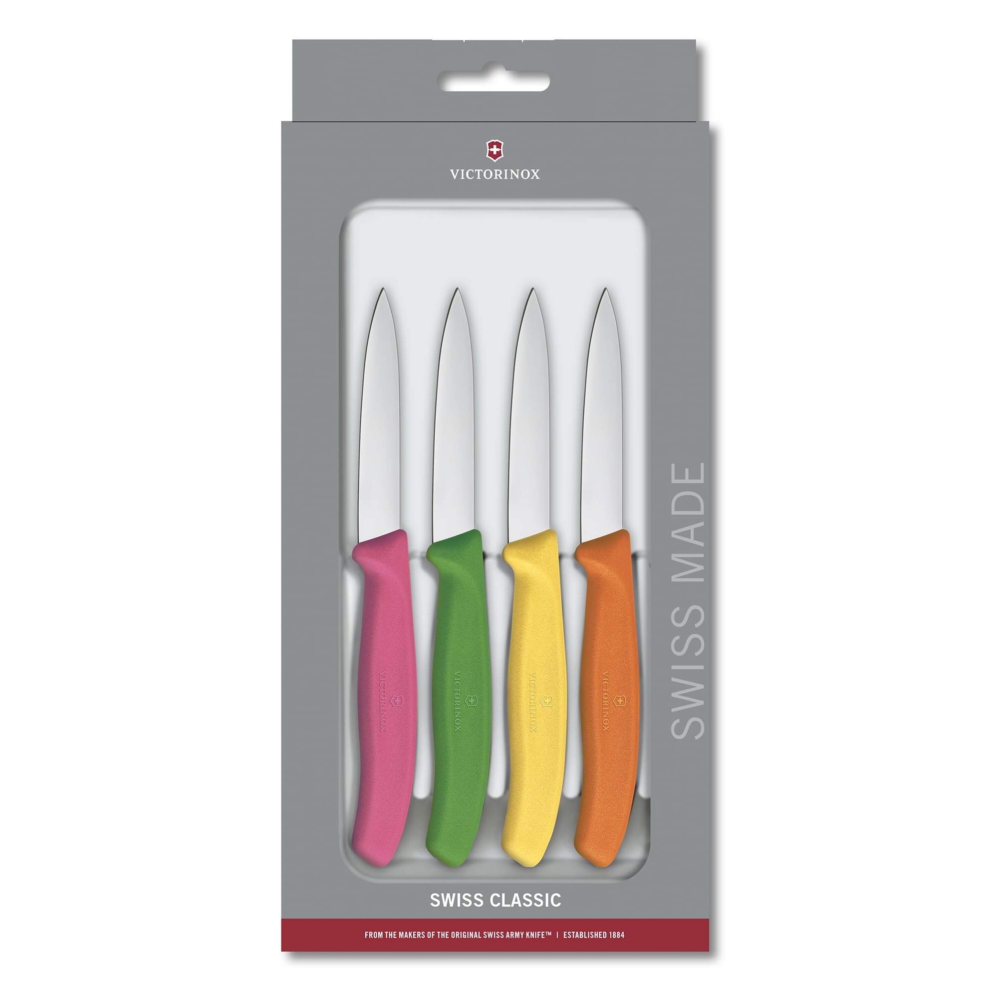 Victorinox Swiss Classic 4 Piece blade 3.2 Inch Paring Knife Set - Pointed Straight Edge