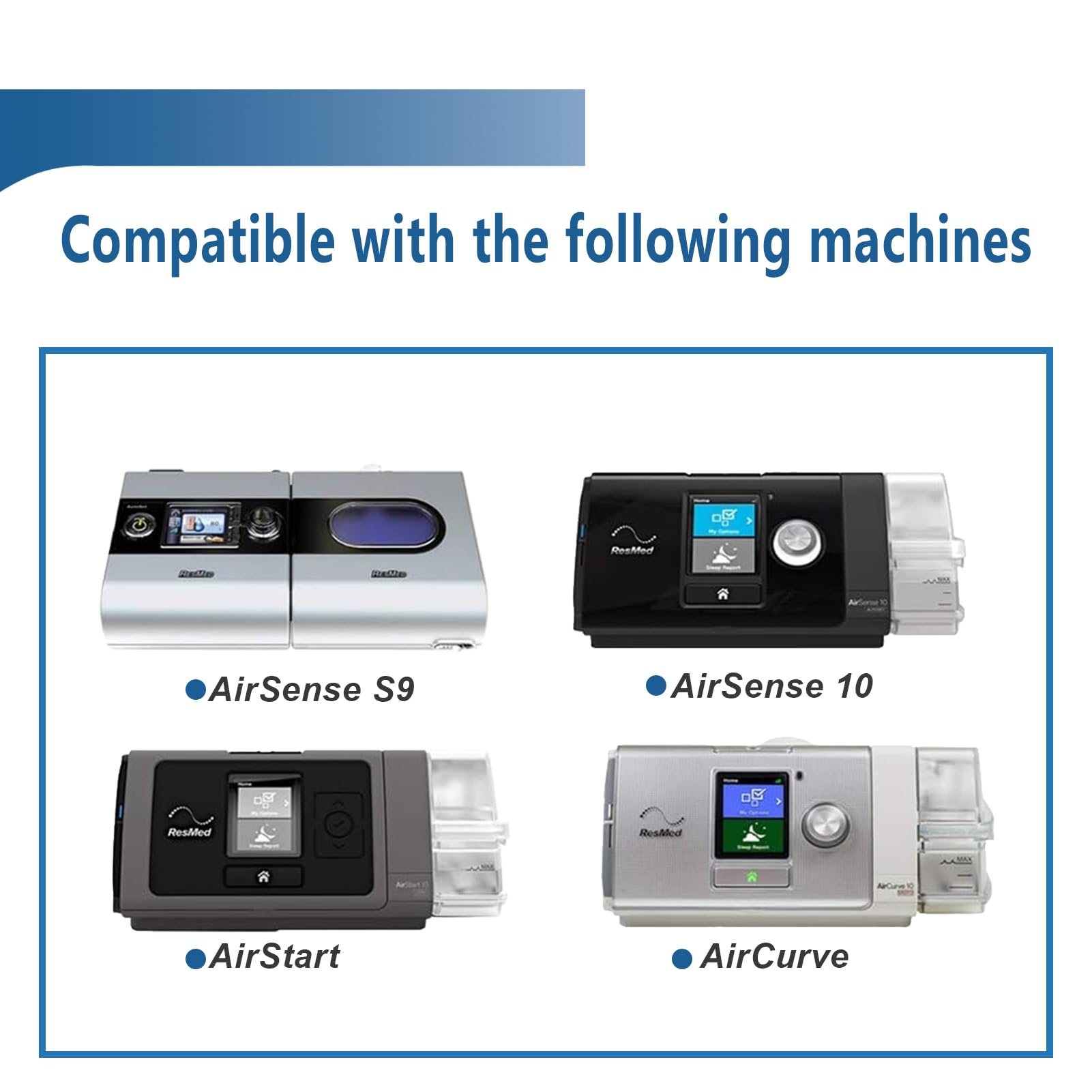 60 Packs Filters Compatible with ResMed Air 10, Airsense 10, Aircurve 10, S9 Series, Airstart and More