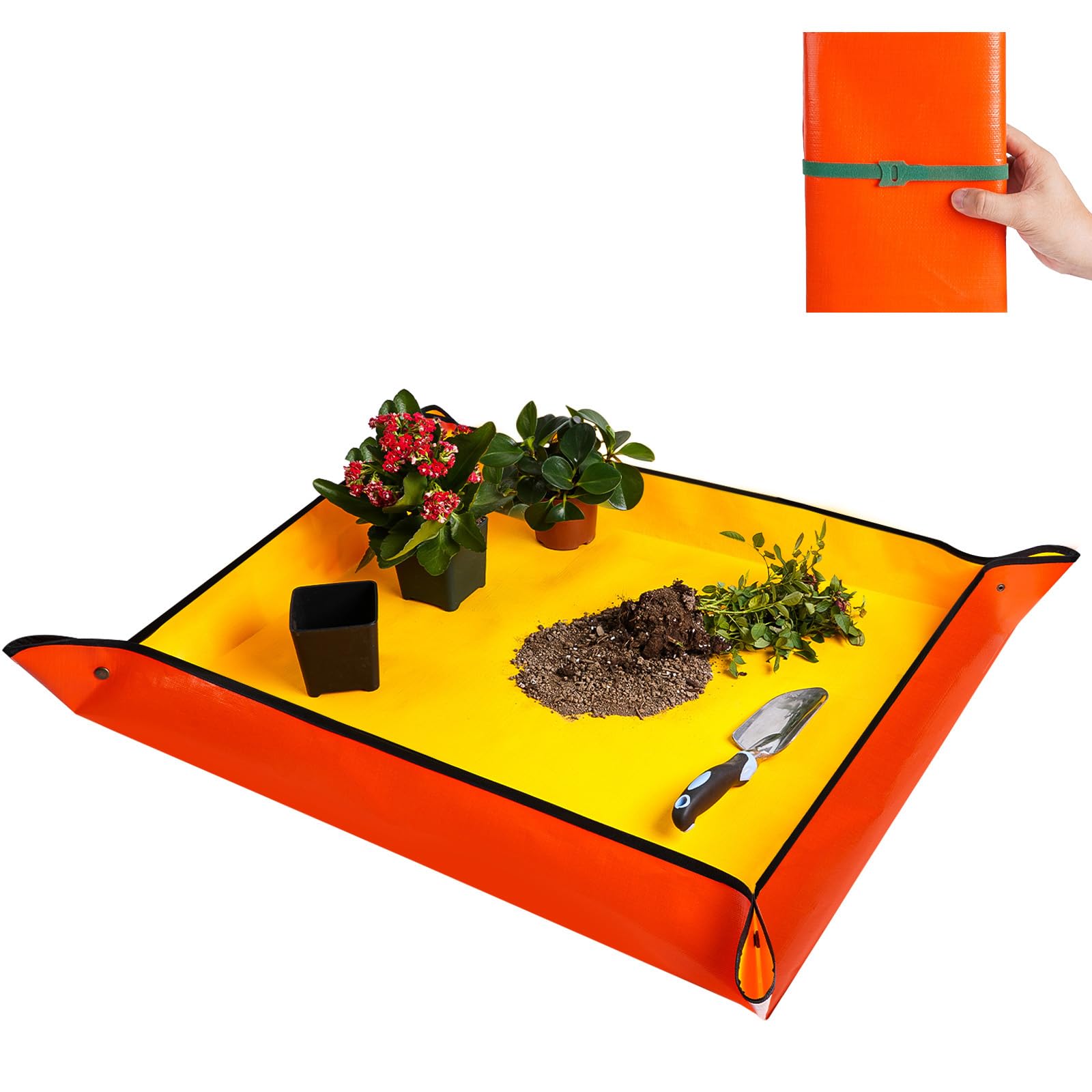 HNXTYAOB Large Potting Mat for House Plant Transplanting and Soil Mix Control Waterproof Plant RepottingTray Gardening Tools Plant Gifts for Plant Lovers (39.5"X31.5")