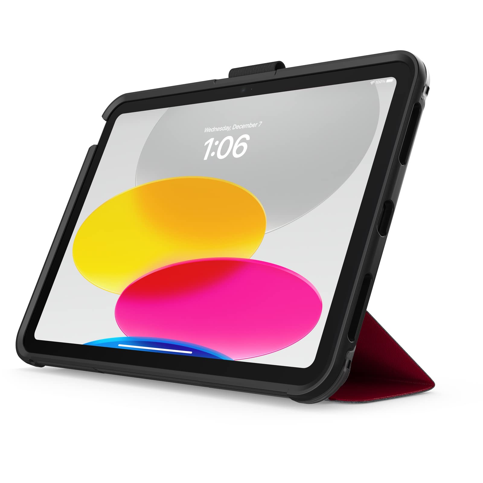 OtterBox SYMMETRY FOLIO SERIES case for iPad 10th Gen (ONLY) - RUBY SKY (Red), Ultra-sleek design, Multiple Viewing Positions, Magnetic Sleep/Wake Cover