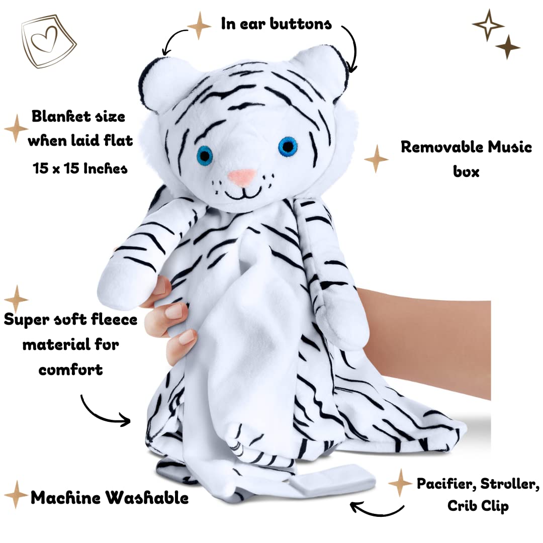 Musical Baby Lovey - White Noise & Lullaby Plush - Calms Fussy Babies, Reduces Night Wakeups & Helps Toddlers Sleep Longer – Proven Sleep Aid for Parents - BPA-Free, Machine Washable, Newborn Gift