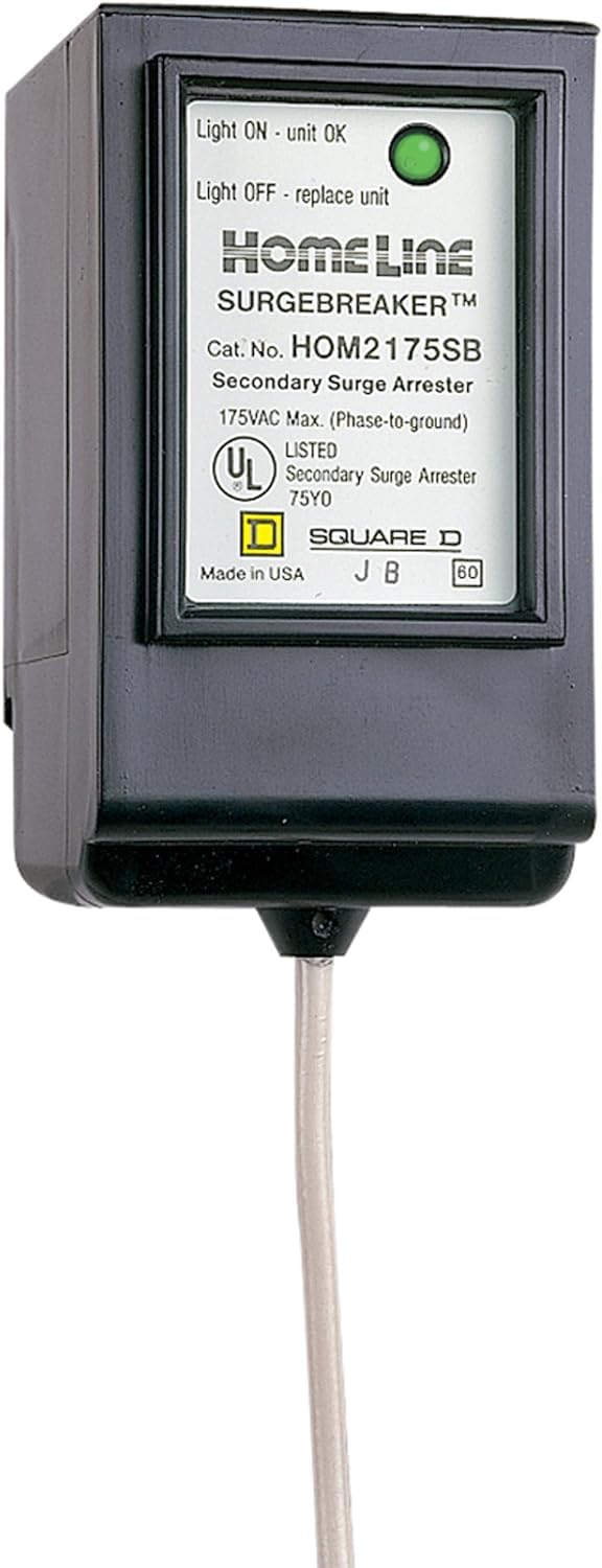 Square D by Schneider Electric HOM2175SB Homeline SurgeBreaker, Surge Protection Device, 25kA, 120/240V, 1-Phase, 3-Wire