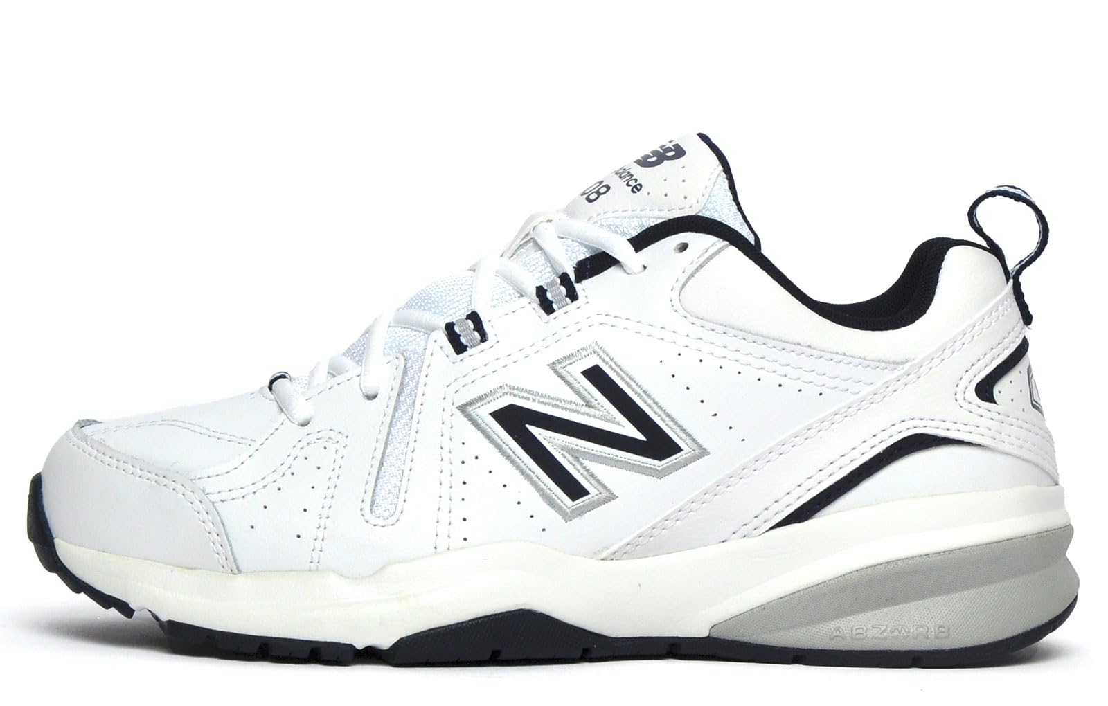 New Balance Men's 608 V5 Casual Comfort Cross Trainer, White/Navy, 8.5 X-Wide