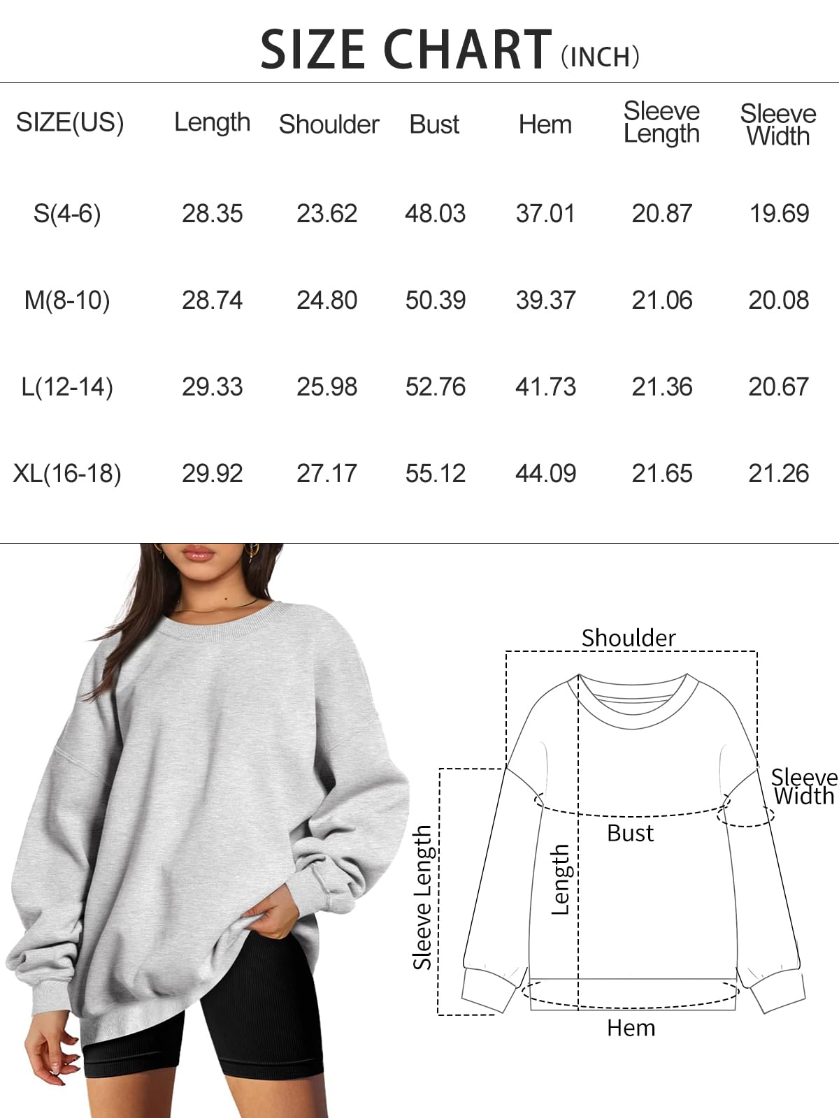 Trendy Queen Sweatshirts for Women Hoodies Oversized Crewneck Tops Sweaters Comfy Fall Winter Outfits Clothes 2024 Fashion Navy L