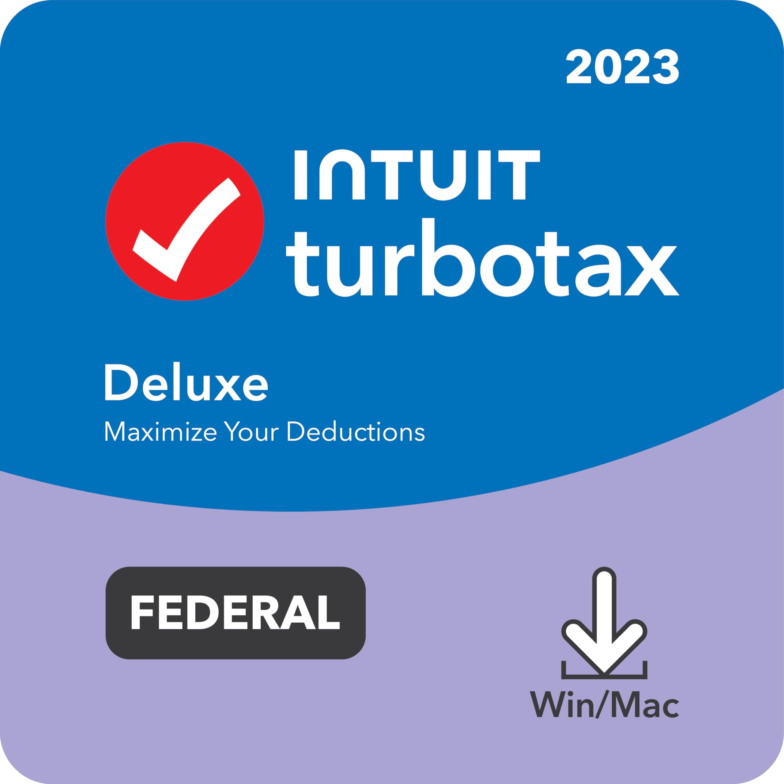 [Old Version] TurboTax Deluxe 2023, Federal Tax Return [PC/Mac Download]