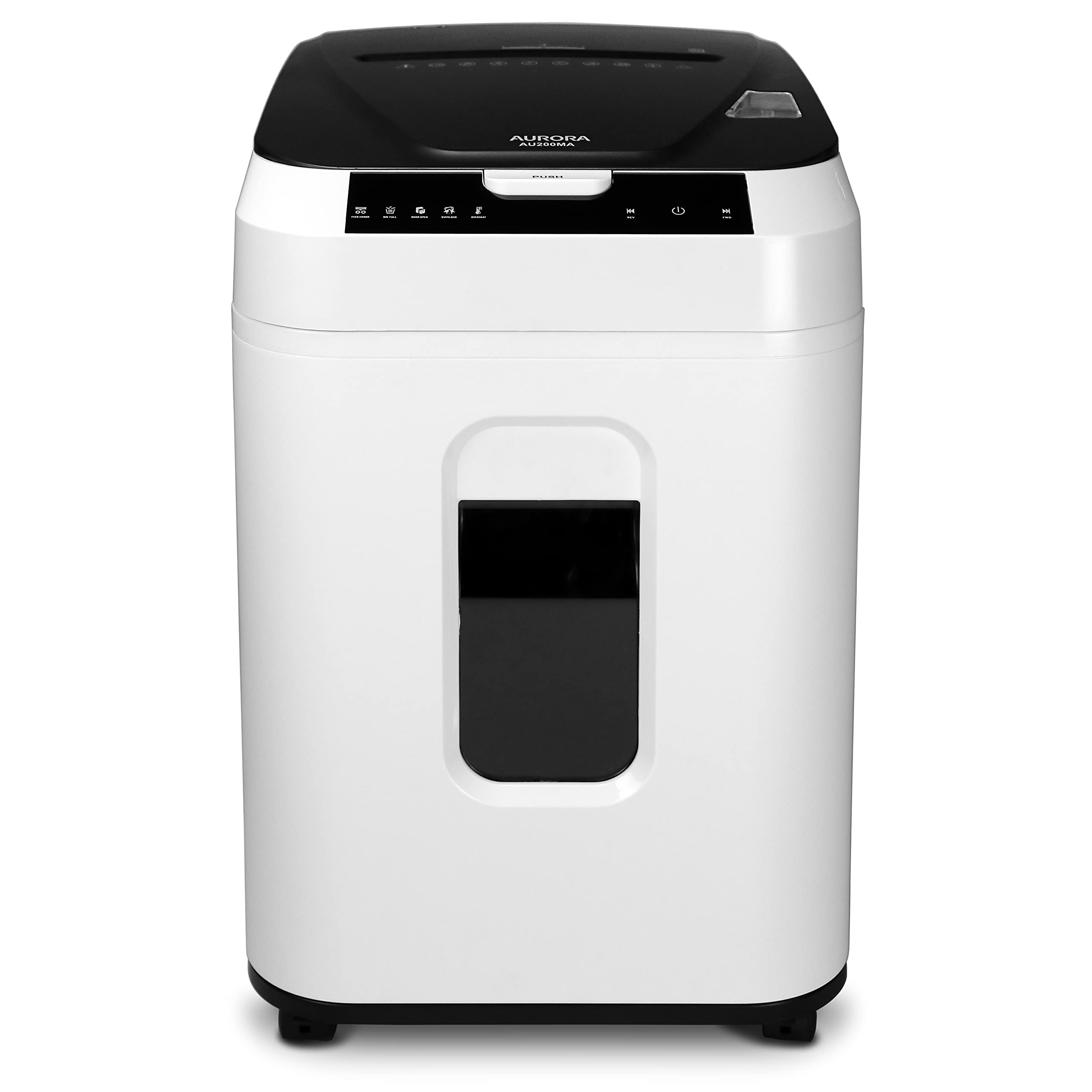 Aurora Commercial Grade 200-Sheet Auto Feed High Security Micro-Cut Paper Shredder/ 60 Minutes/Security Level P-5