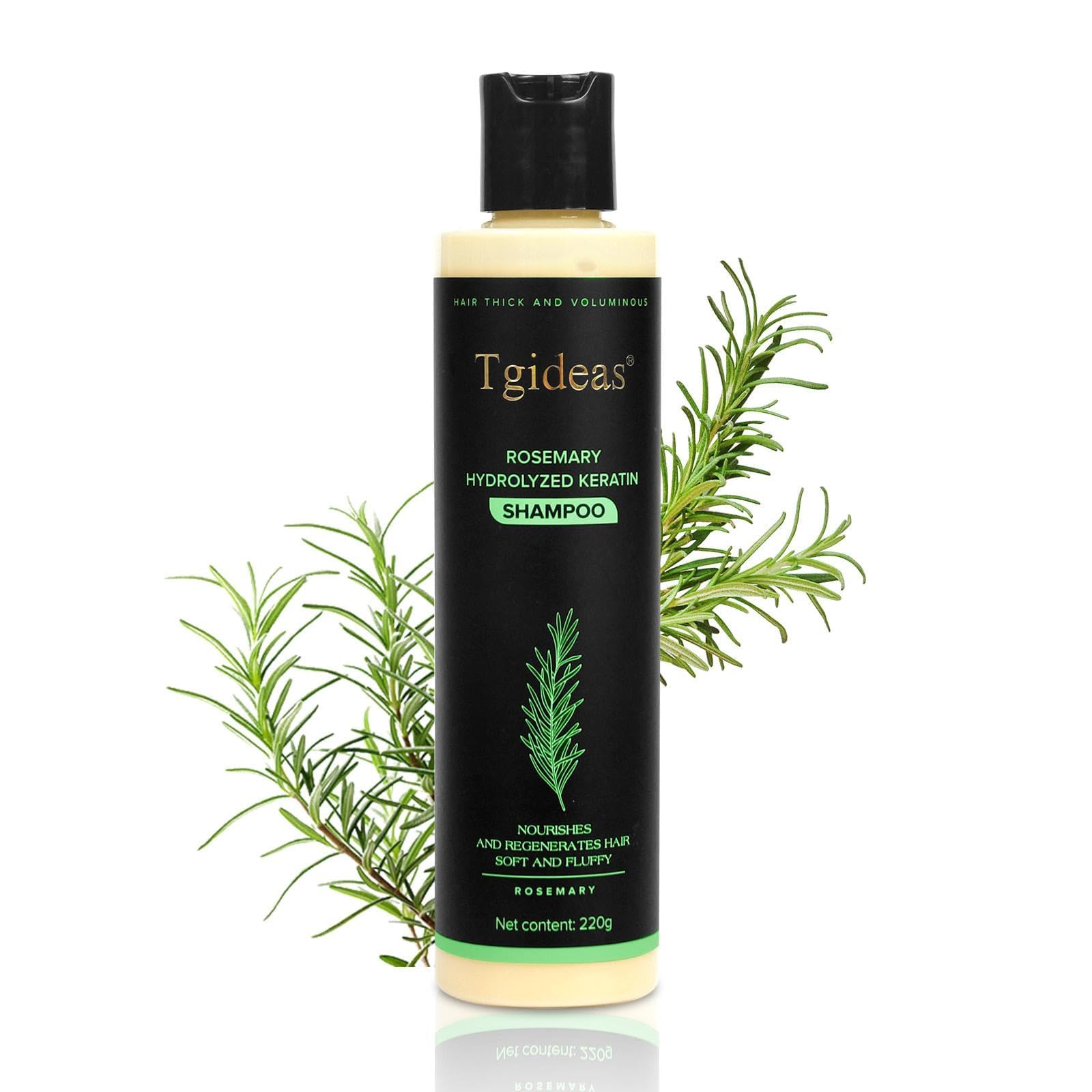 Tgideas Rosemary Biotin Volumizing Shampoo - Strengthening Shampoo for Women and Men to Gently Cleanse, Nourish & Add Root Lift - 7.4 fl oz