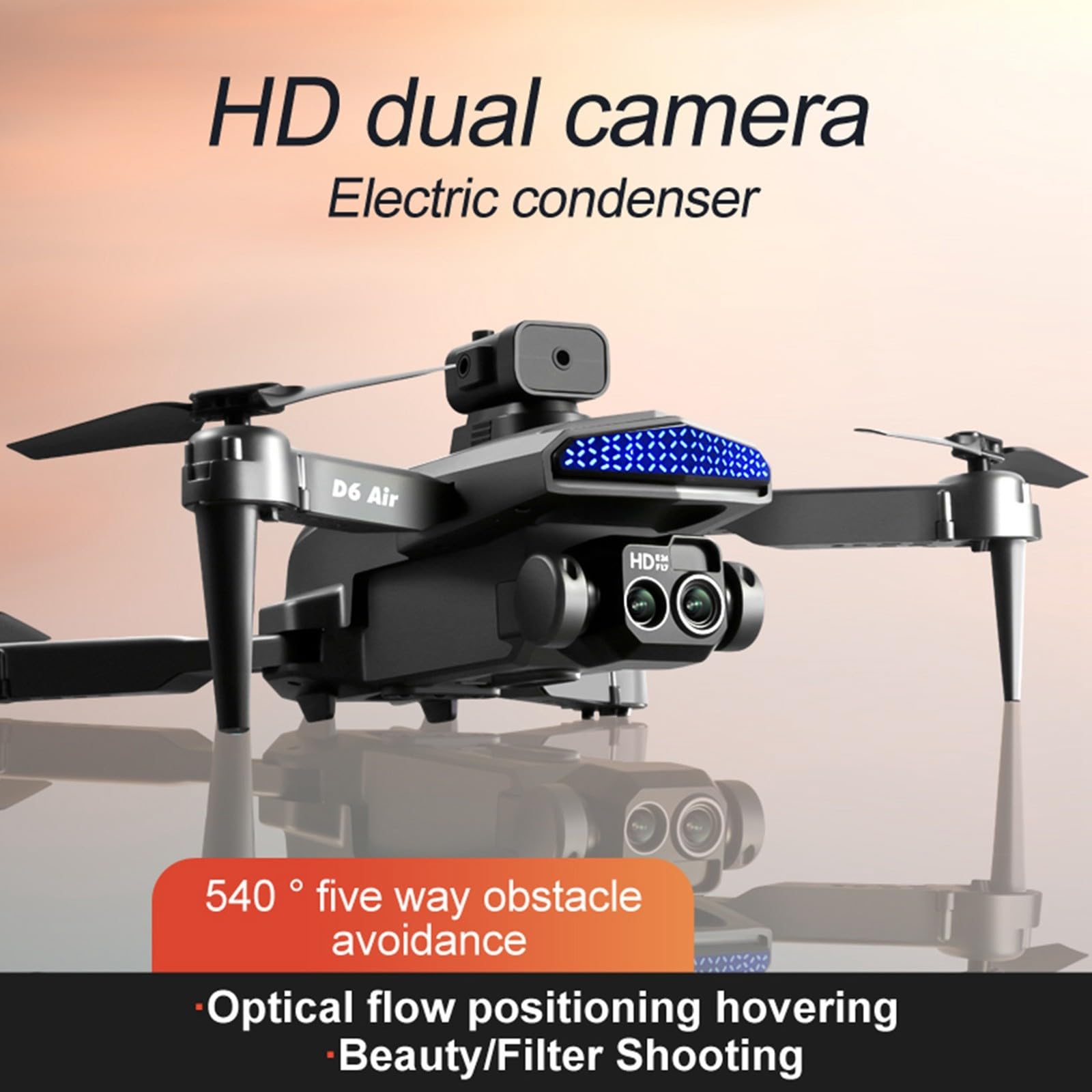 4K Aerial Photography Drone - Drone with Camera - Versatile Quadcopter with Altitude Hold, Headless Mode - Remote Control Camera Drone - Foldable Drone for Adults - Gift