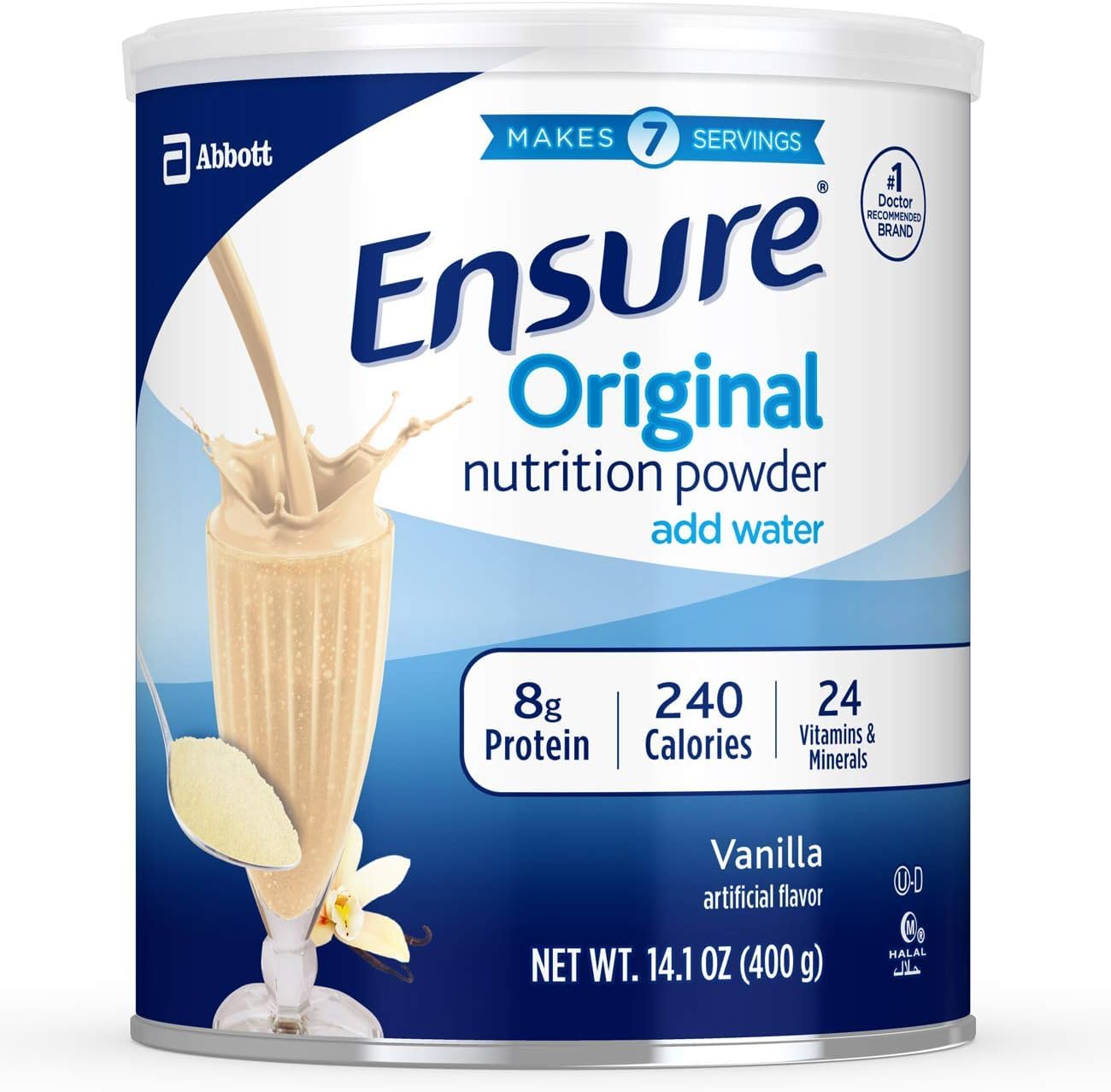 Ensure Original Nutrition Powder with 9g of Protein Per Serving, Vanilla, 14 ounces