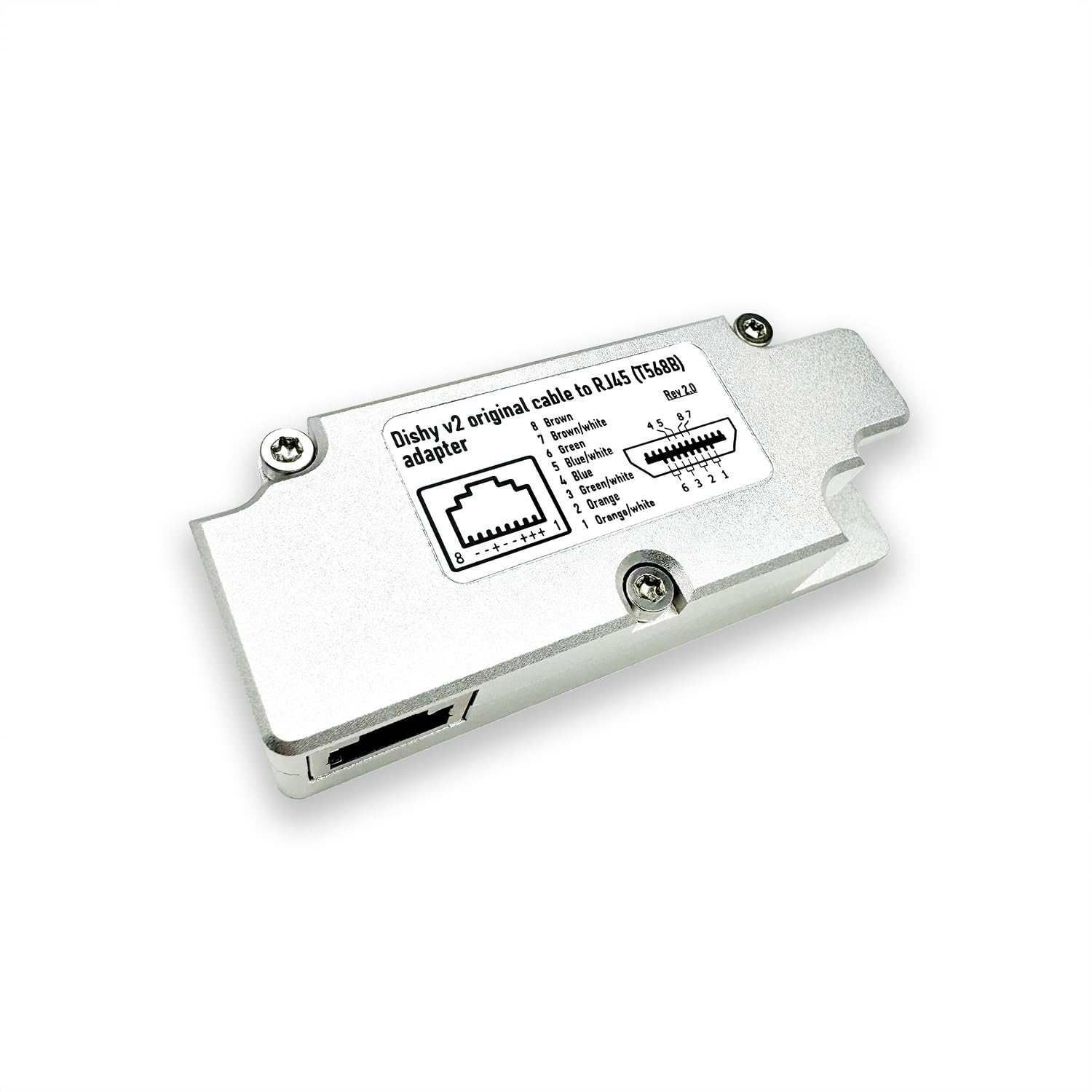 YAOSHENG Rectangular Dishy Cable Adapter to RJ45. Connect Your Dishy V2 to PoE Injector Quickly and Easily.