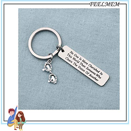 FEELMEM Optometrist Gift Eye Doctor Gift Optician Gift Eye Glasses Keychain Clears The Vision of Another Eye Doctor Jewelry