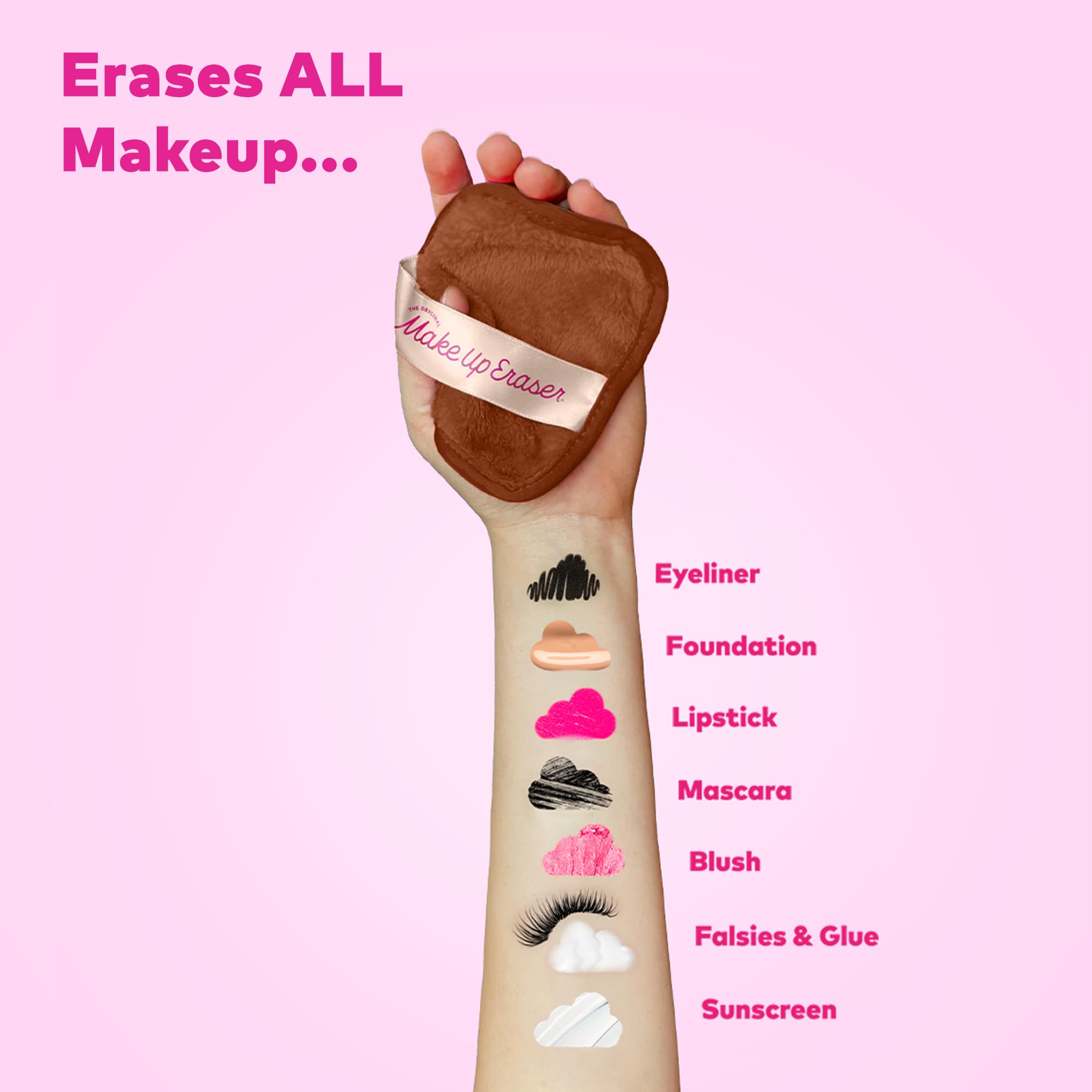 The Original MakeUp Eraser, 7-Day Set, Erase All Makeup With Just Water, Including Waterproof Mascara, Eyeliner, Foundation, Lipstick, Sunscreen, and More! Neutrals, 7ct.