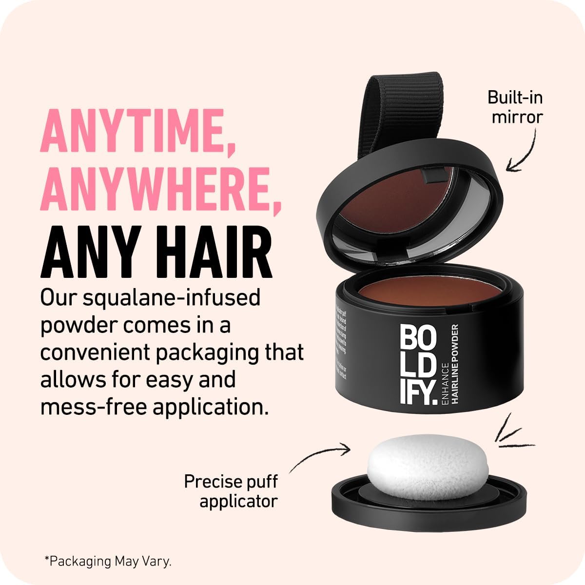 BOLDIFY Hairline Powder - LARGER 10g Bottle - Root Touch Up Powder - Instantly Conceals Hair Loss - Hair Toppers for Women & Men, Hair Powder for Thinning, Stain-Proof 48 Hour Formula (Medium Blonde)