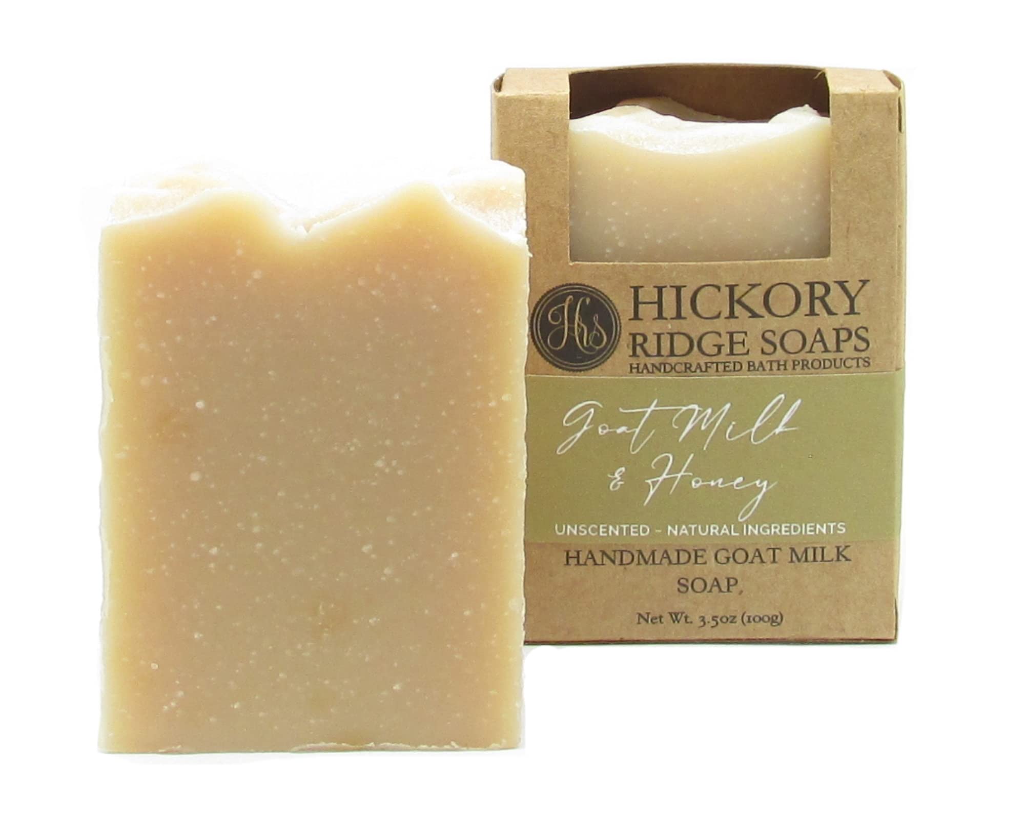 Goat Milk & Honey Handmade Goat Milk Soap Bar | Bar Soap with Shea Butter, Unscented Natural Soap | Gentle Soap