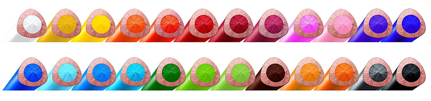 LYRA Groove Slim Wooden Colouring Pencils, 48 Pieces in Assorted Colours with Sharpener, Ideal for Children and Schools