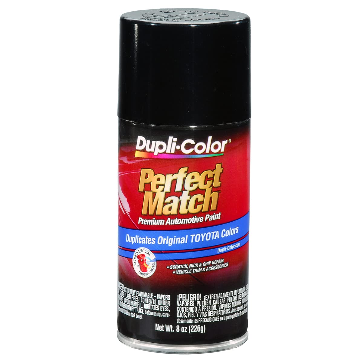 Dupli-Color EBTY15667 Perfect Match Automotive Spray Paint – Toyota Black Metallic, 1G8,204,202 – 8 oz. Aerosol Can