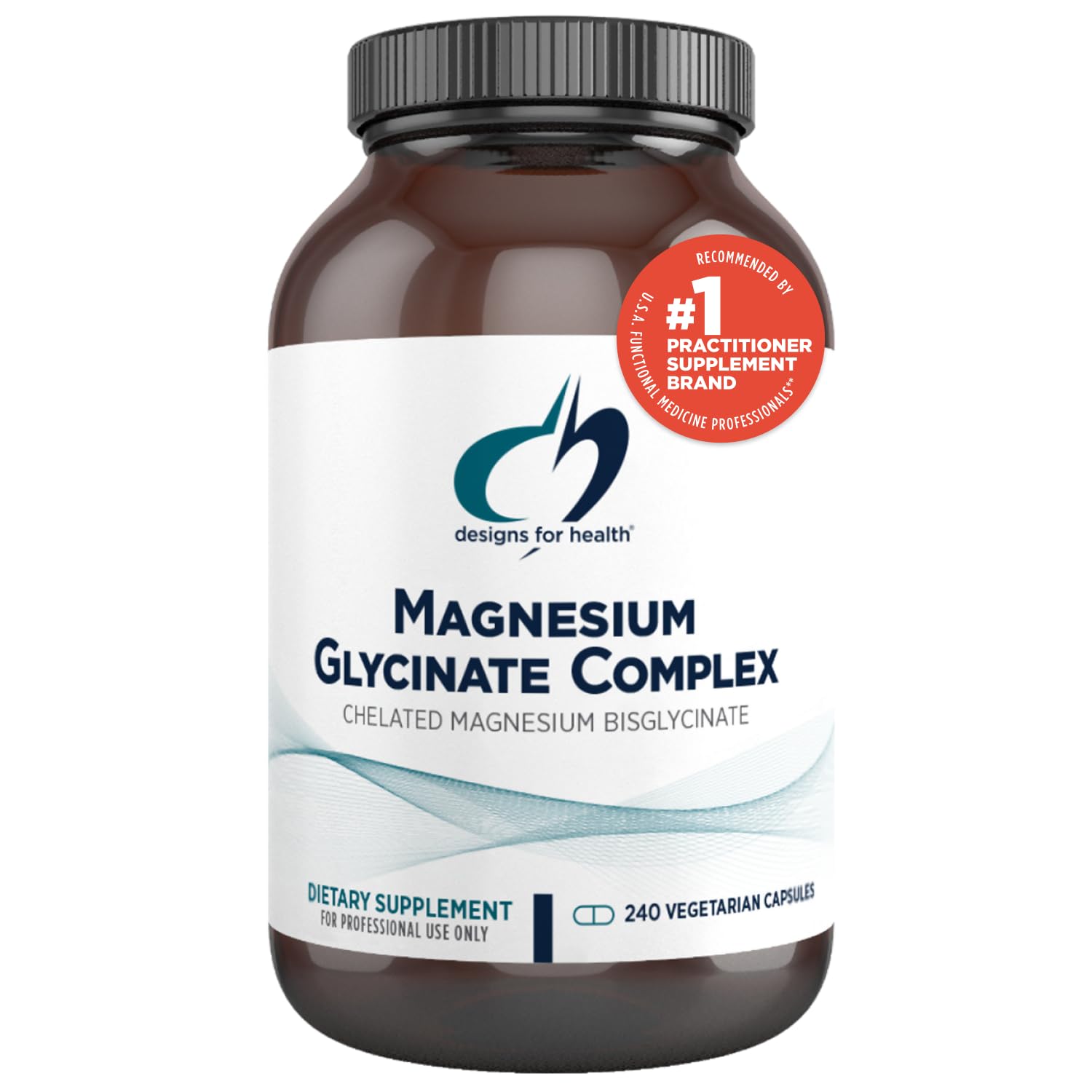 Designs for Health Magnesium Glycinate Complex - Chelated Magnesium Bisglycinate + High Absorption Magnesium Oxide for Heart Health, Immune Support & Bone Strength - Vegan (240 Capsules)