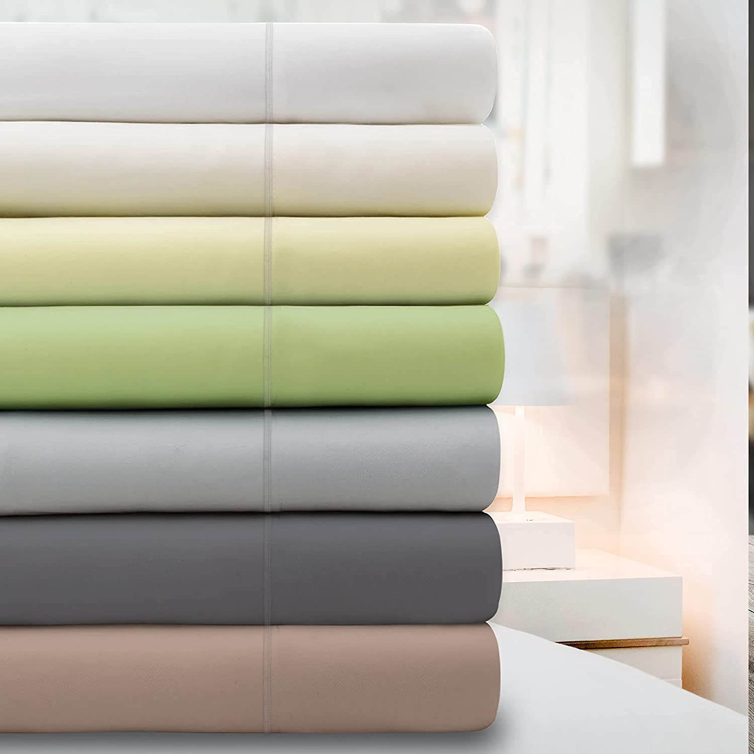 Purity Home King Size Dark Gray Bed Sheet Set, 400TC Deep Pocket Bed Sheets for King Bed, 100% Cotton Fall Bedding Sheets, Deep Pockets Cooling Sheets for Gifting