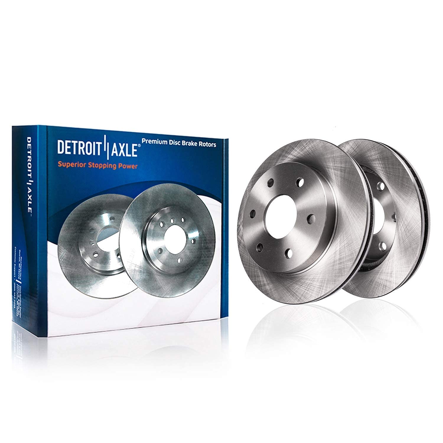 Detroit Axle - Rear Brake Kit for 08-17 Buick Enclave Chevy Traverse 07-16 GMC Acadia Outlook Disc Brake Rotors 2008 2009 2010 2011 2012 2013 2014 2015 2016 Ceramic Brakes Pads Replacement
