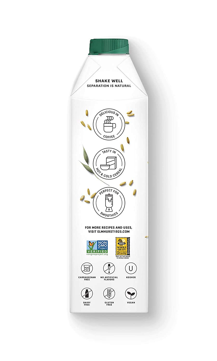 ELMHURST Unsweetened Oat Milk, 32 FZ