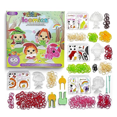 Rainbow Loom: Loomies Food Figurines - 4 Character Rubber Band Kit - Create 4 Food Themed Characters, DIY Craft Kit, Great for Parties, Kids Ages 7+