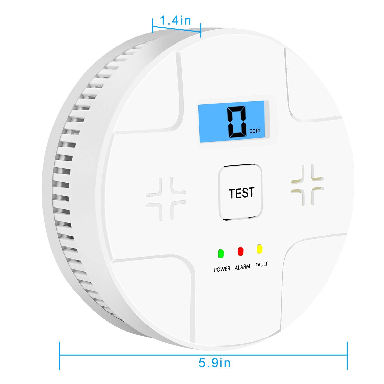 Combination Smoke Carbon Monoxide Alarm Detector Powered by Battery,Dual Alarm Sensor of Smoke and CO,Easy to Install