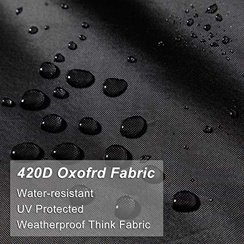 WOMACO Heavy Duty Patio Table Cover, Gas Firepit Cover Waterproof Outdoor Furniture Cover (31" x 31" x 24", Black)
