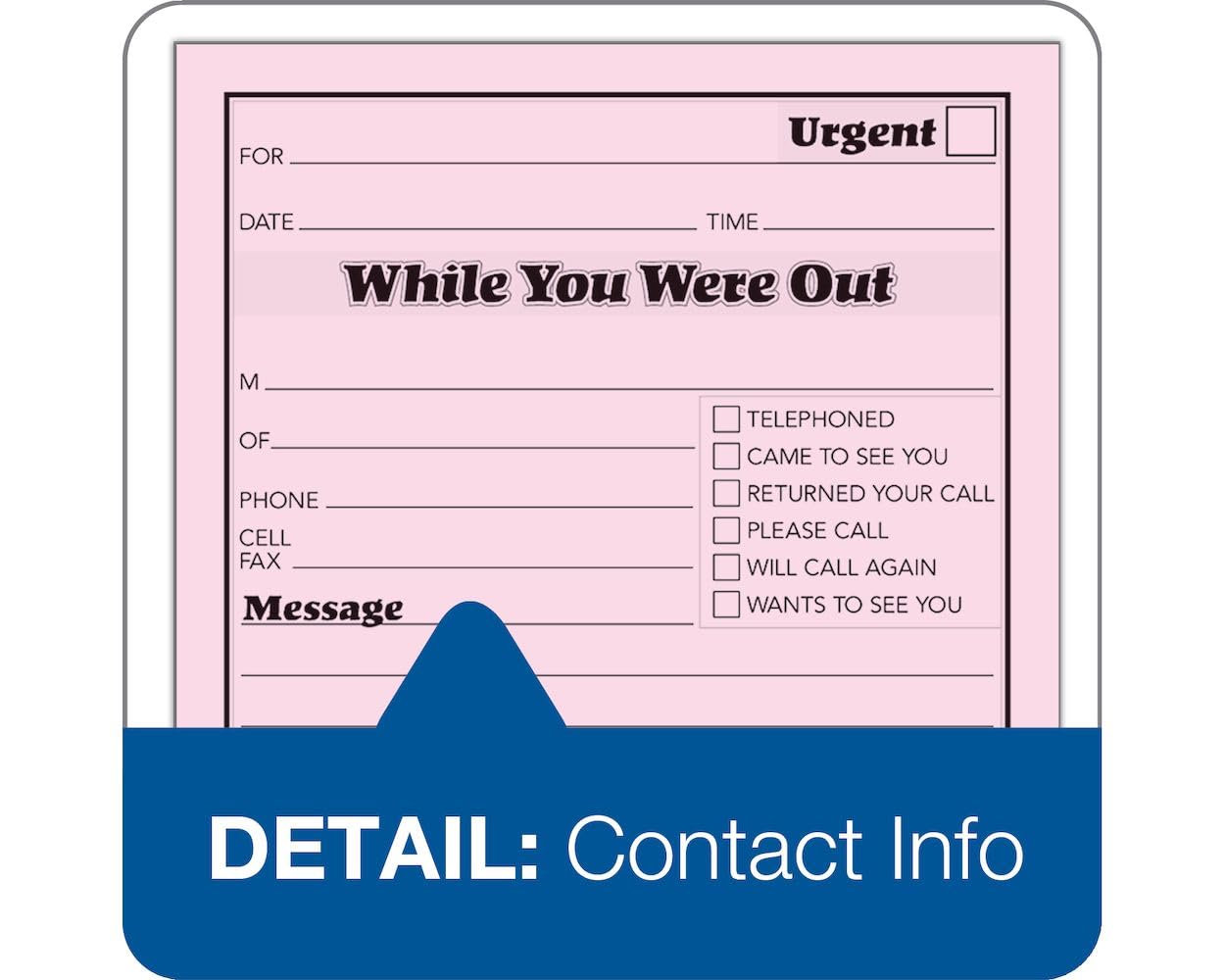 TOPS While You Were Out One-Sided Note Pads, 4.25 x 5.5 Inches, Pink, 50 Sheets per Pad, 12 Pads per Pack (3002P)