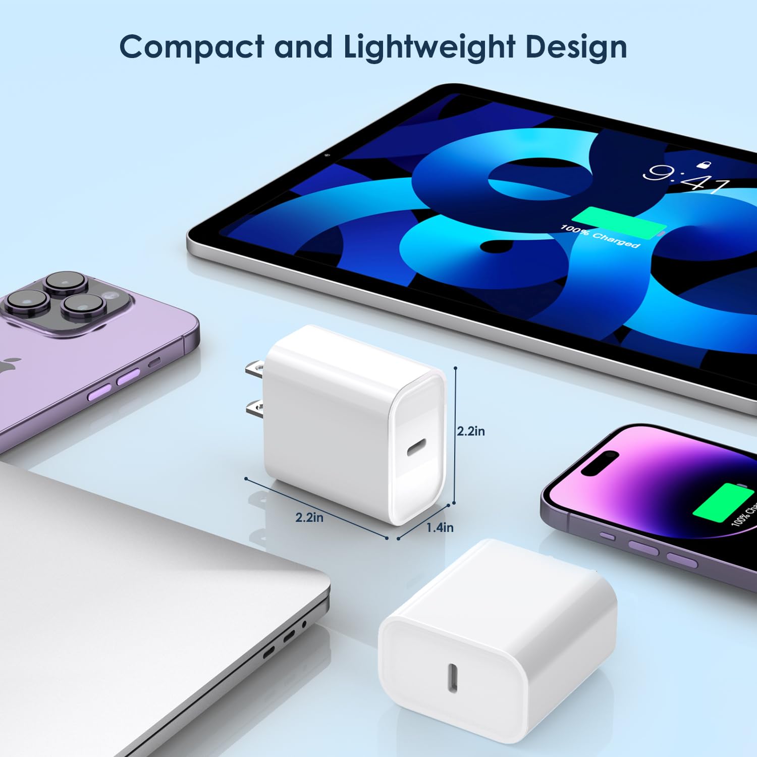 iPhone 16/15 Fast Charger Block,【3Pack】 20W USB C Wall Charger Block Super Fast Charging Block Plug Blocks PD Type C Adapter for iPhone 16 Pro Max/iPhone 15 Plus/14/13/12/11/AirPods/iPad Pro/Air/Mini