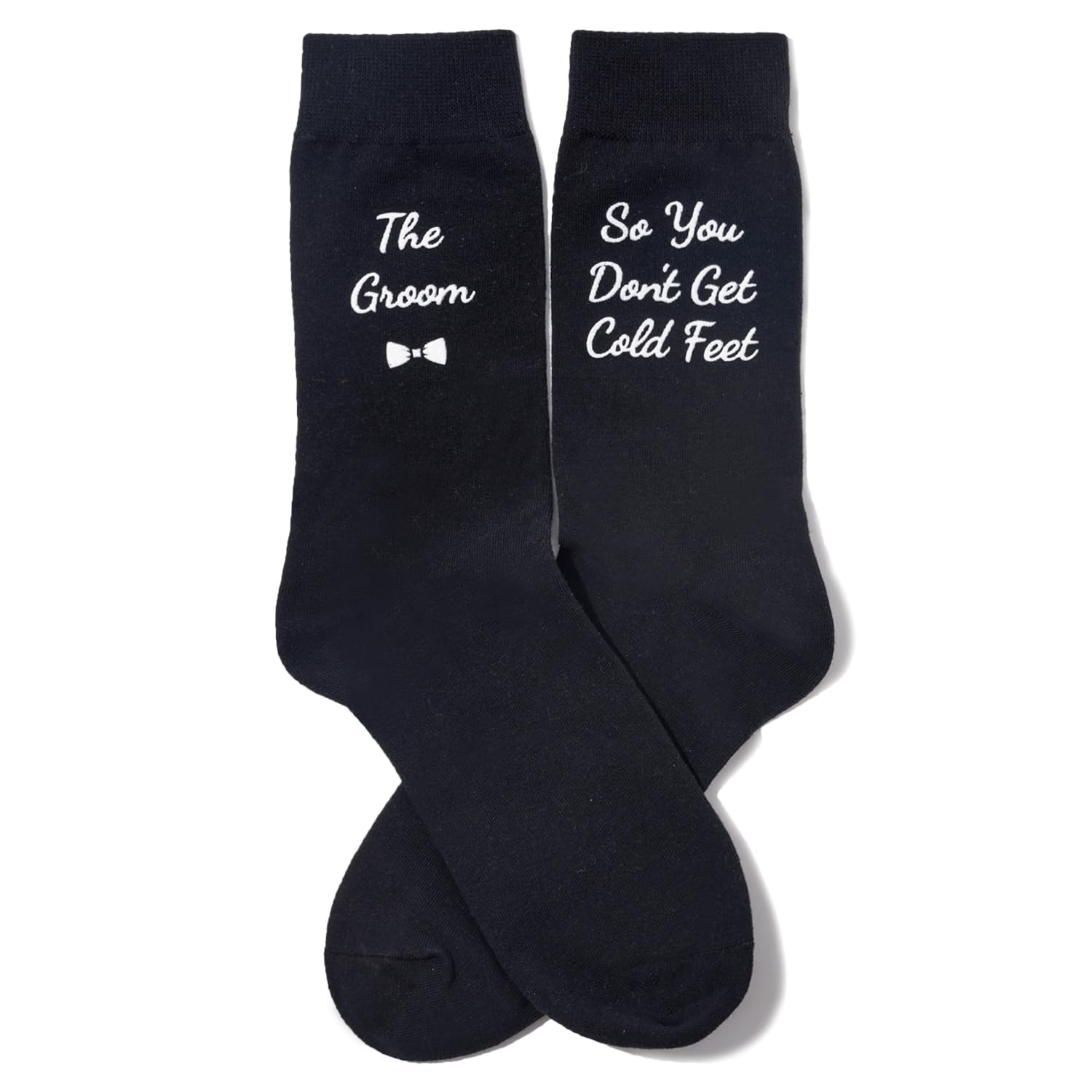 Zmart Groom Gifts from Bride Groom to be Gifts, Groom Socks for Wedding Day Cold Feet Socks for Groom Black