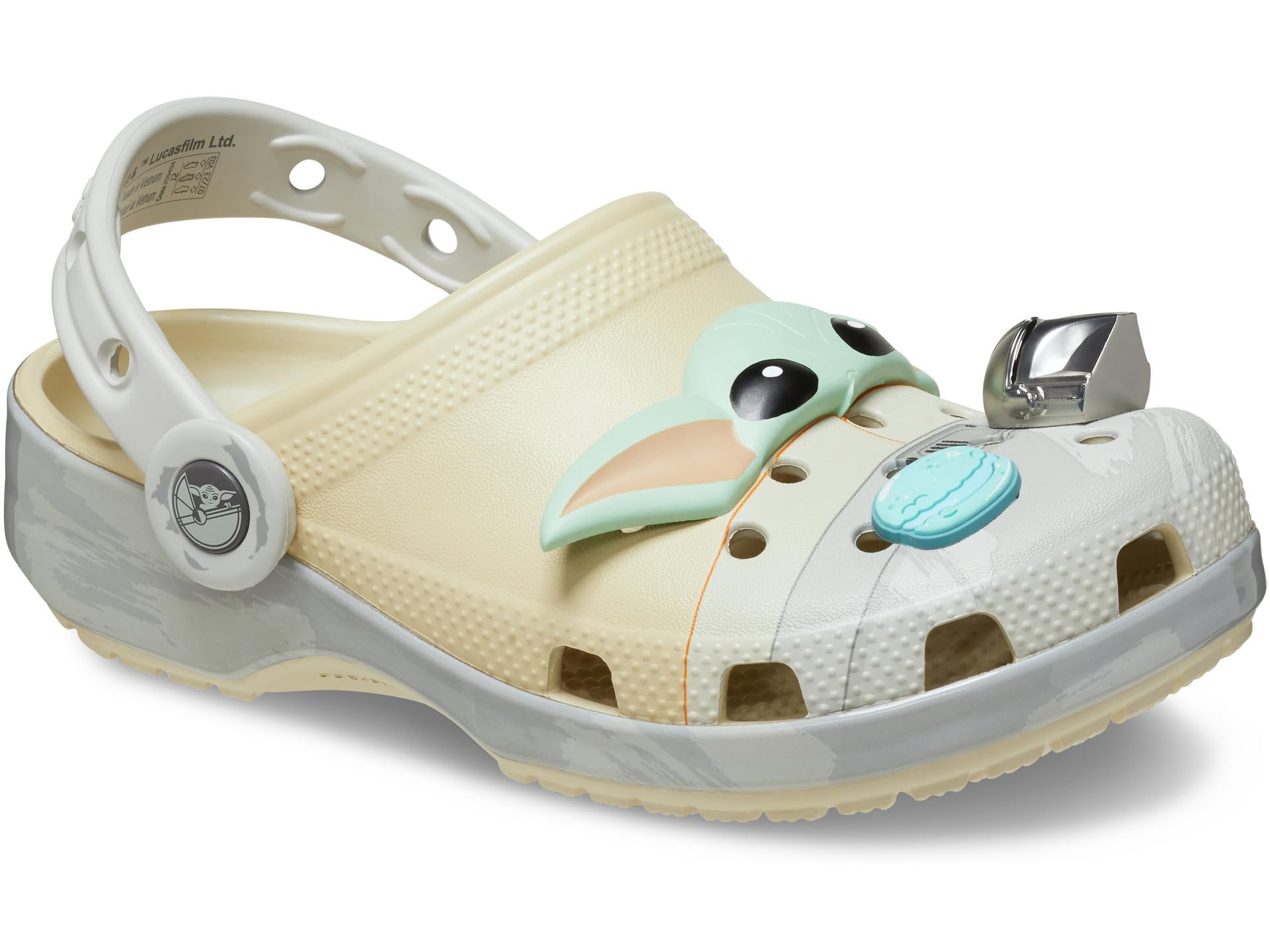 Crocs Classic Star Wars Clogs (Little Big Kid) Grogu K Bone, 5 US Unisex