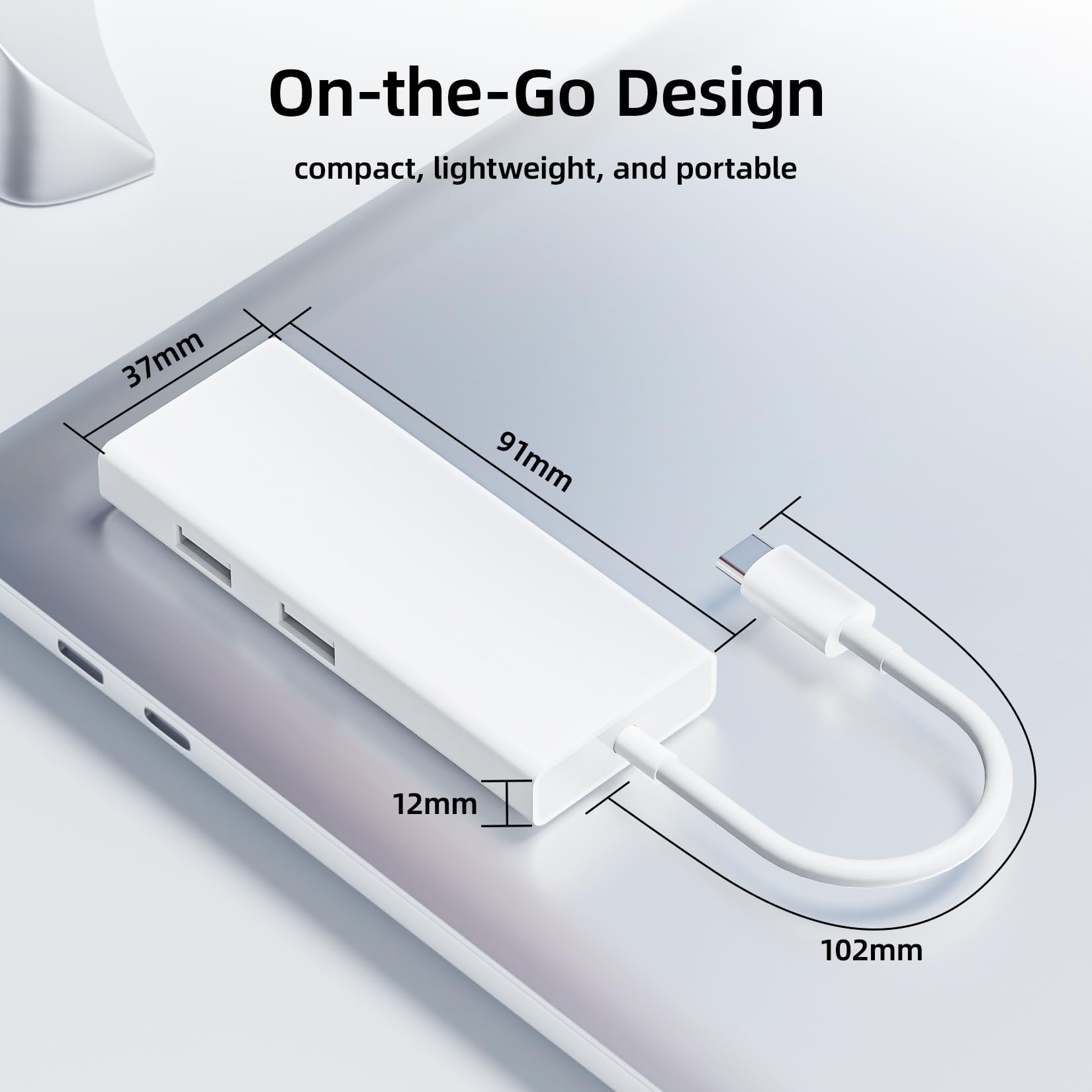 BolAAzuL USB C to Mini DisplayPort Multiport Adapter, 4-in-1 Type C Hub with 1xMini DP + 2xUSB 3.0 + 1xCharging Port(Type C), 5Gbps / 4K 60Hz / 65W PD/DP ALT Mode (Not for Thunderbolt 1/2 Monitor)