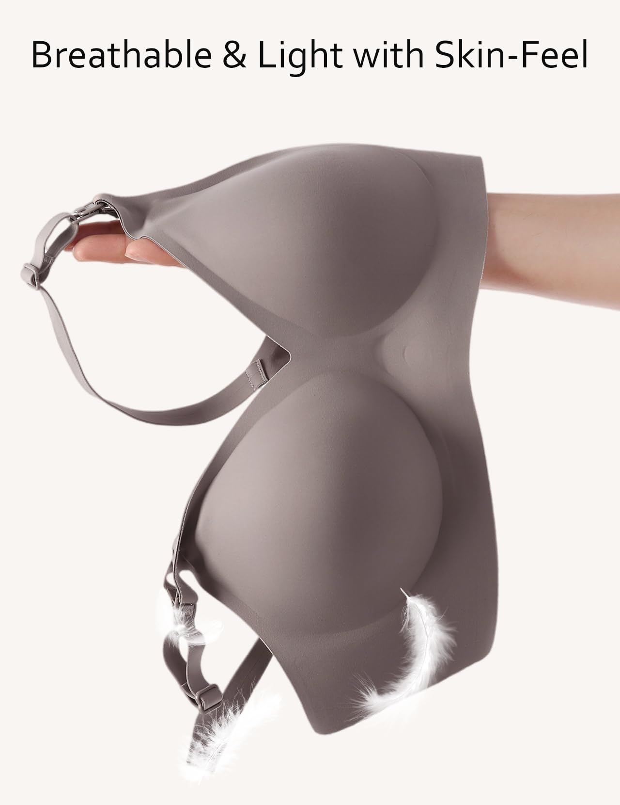 Vinfact Smooth Nursing Bras for Breastfeeding Seamless Maternity Bras for Pregnancy Wireless Bralette with Extra Bra Extender - Large, Gray